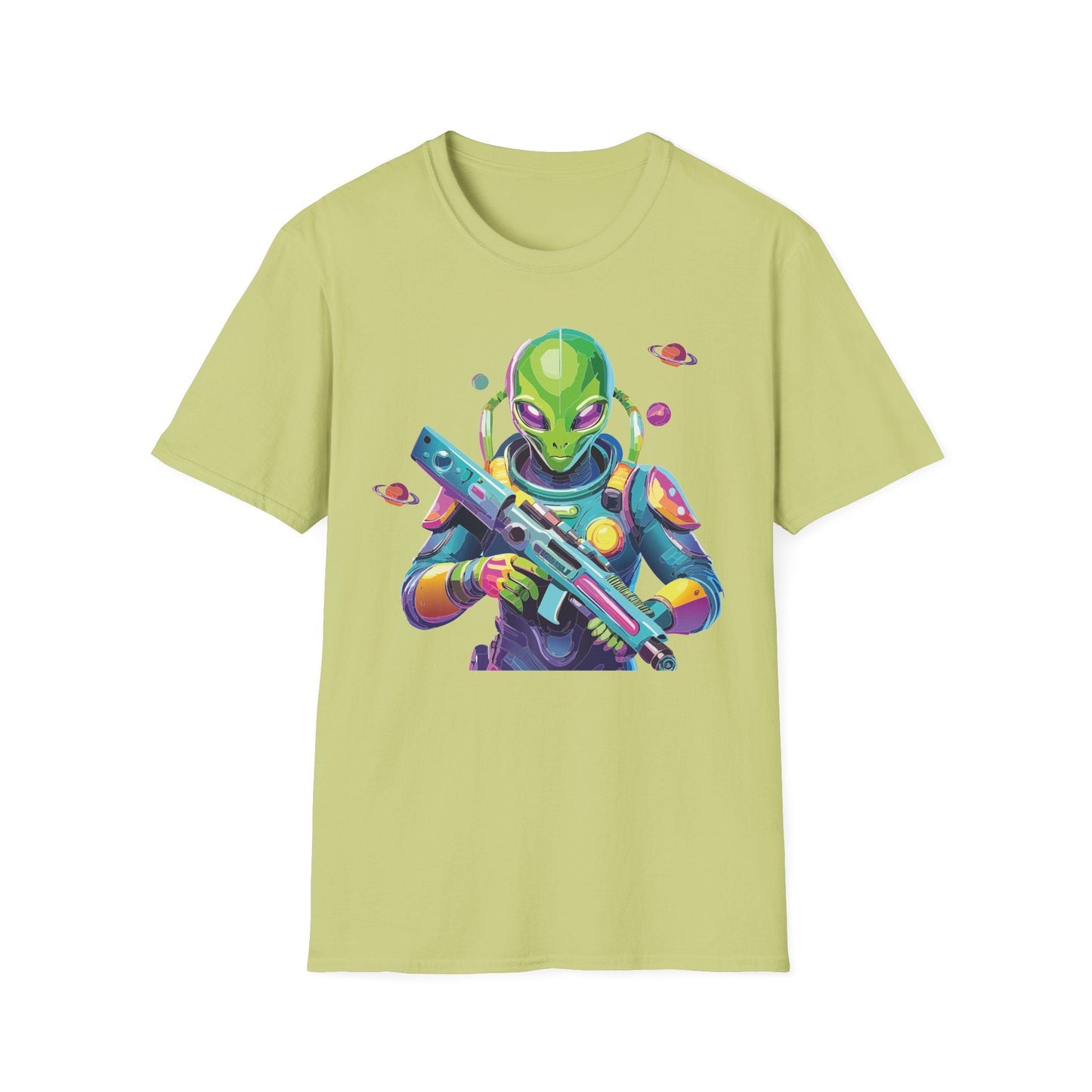 Alien Cosmos T Shirt Unisex Gildan Softstyle 64000 Art Design Tee For Everyday Comfort