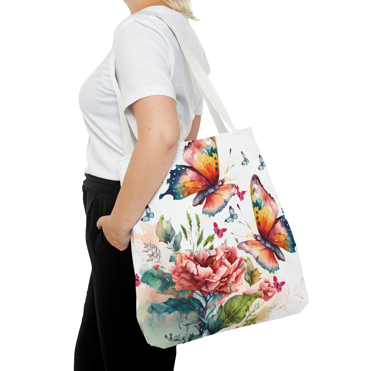 Canvas Bag with Butterfly Prints