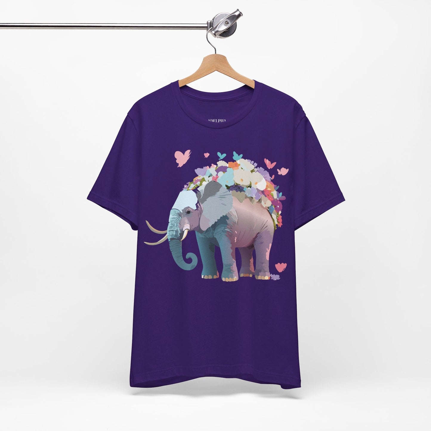Elephant Shirt Graphic Tee Unisex Vintage Inspired Art Design By Adelpha Original Artwork