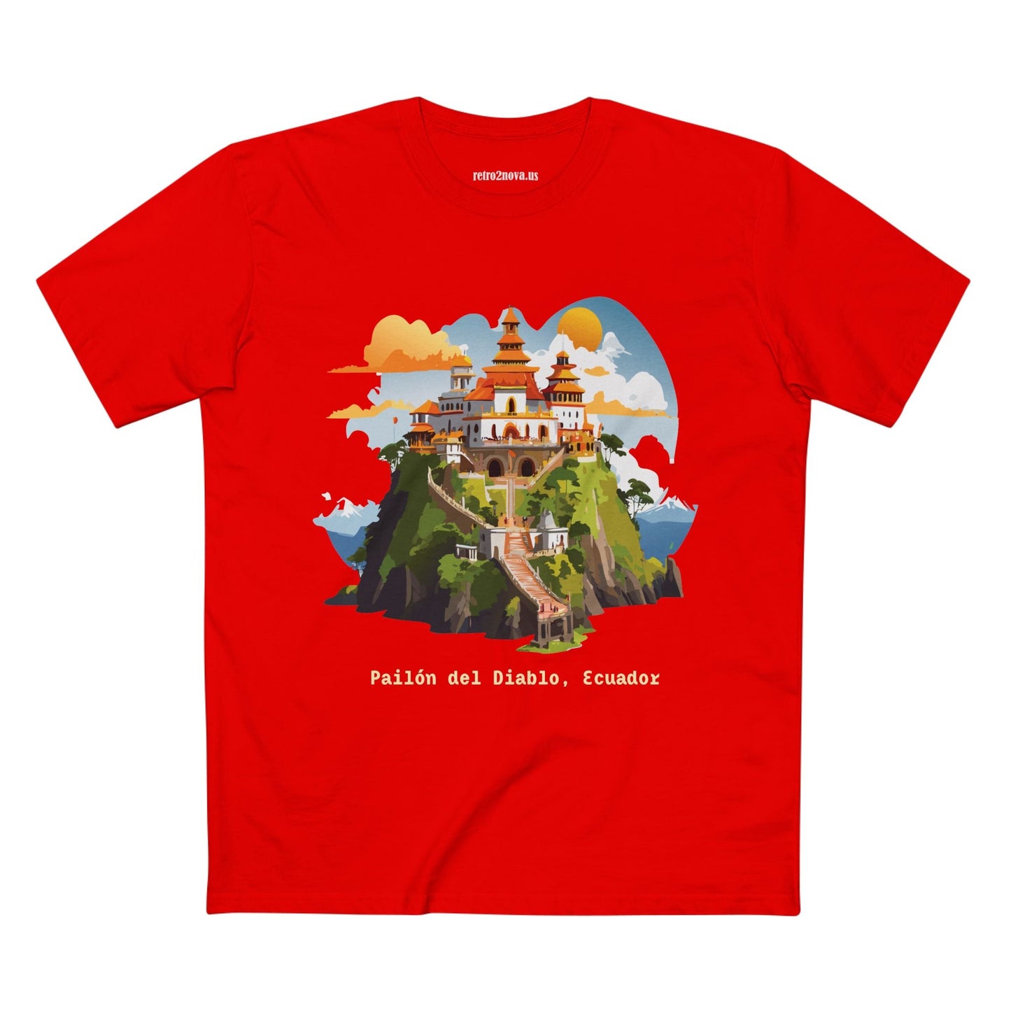 Travel Shirt Unisex Premium Cotton Tee With Original Art Design From Retro2Nova Ecuador Inspired