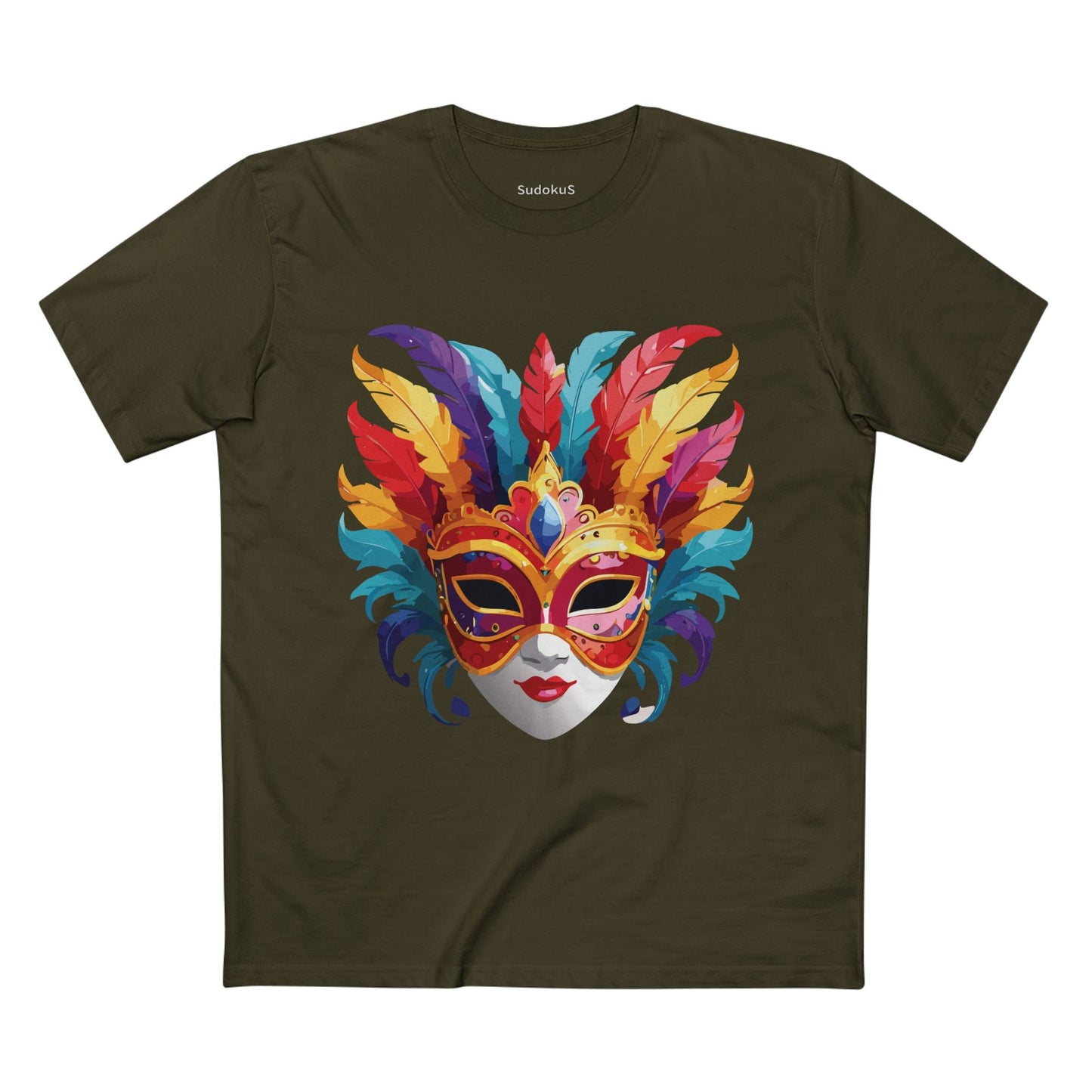 Mask Graphic Unisex 100 Cotton Staple Tee 9