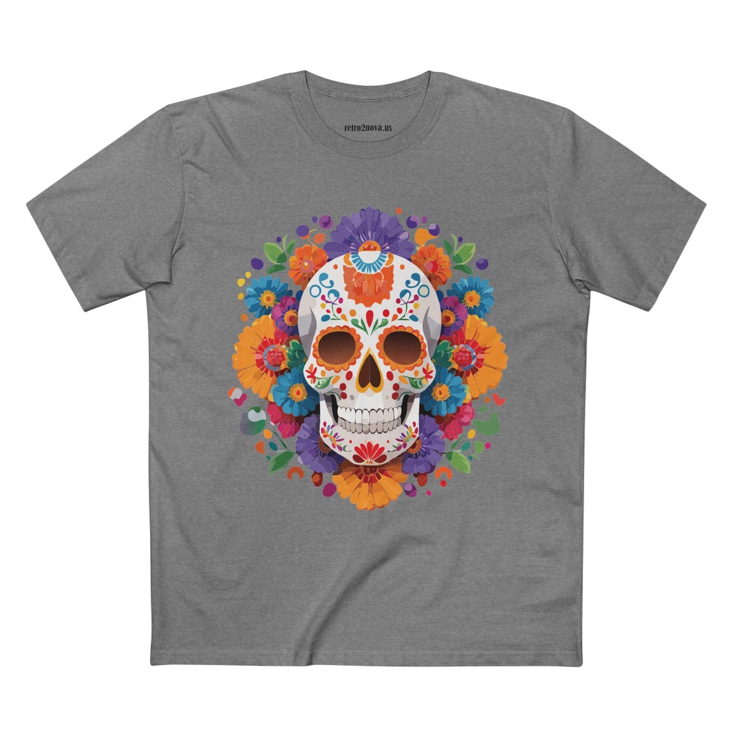 Skull Shirt Unisex Skeleton Tee Premium Cotton Art Design Original By Retro2Nova Artwork