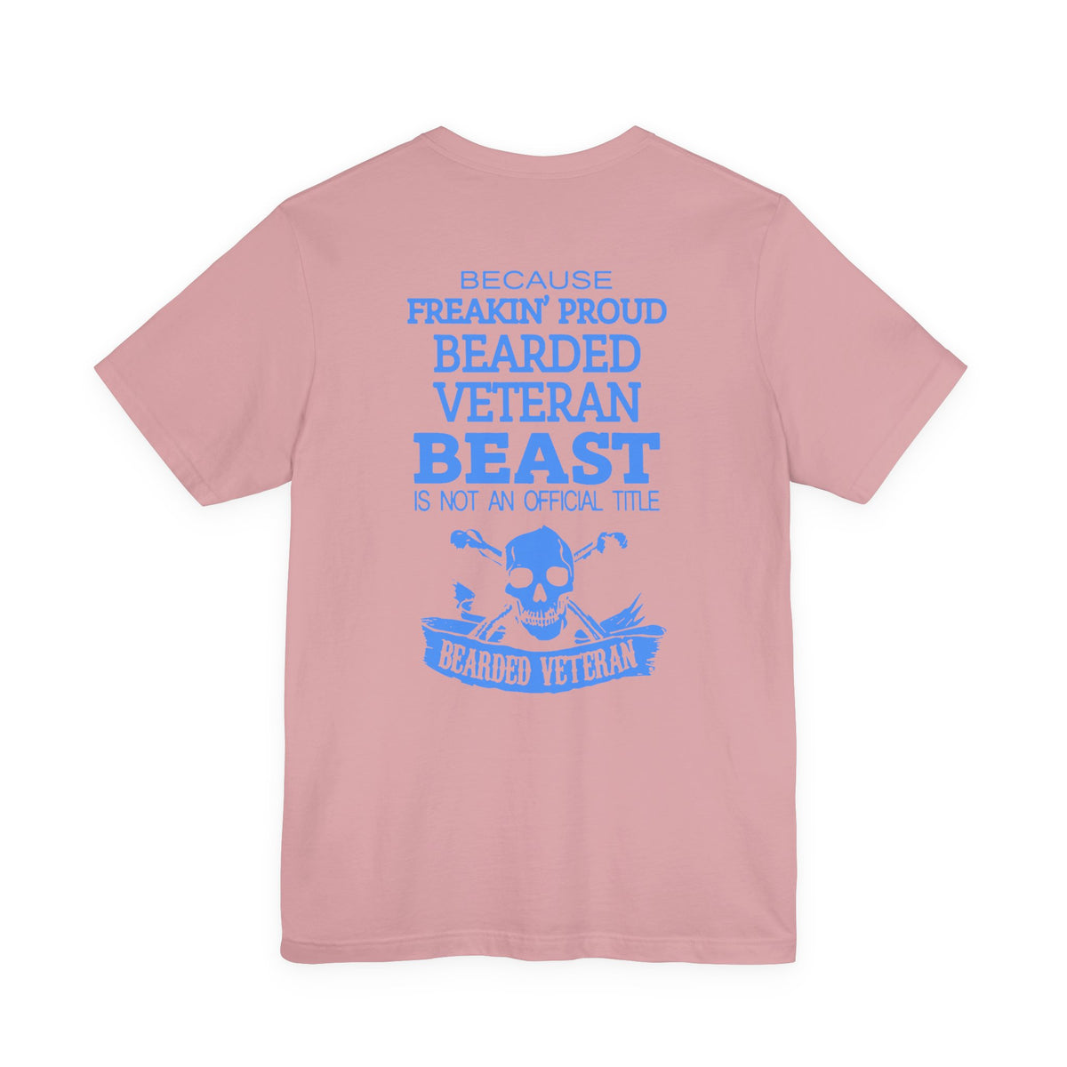 Bearded Veteran Beast T-Shirt Military Skull Beard Graphic Unisex Cotton Tee v46