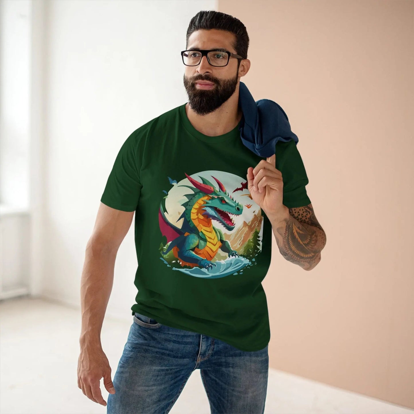 Dragon Graphic Unisex 100 Cotton Staple Tee 26
