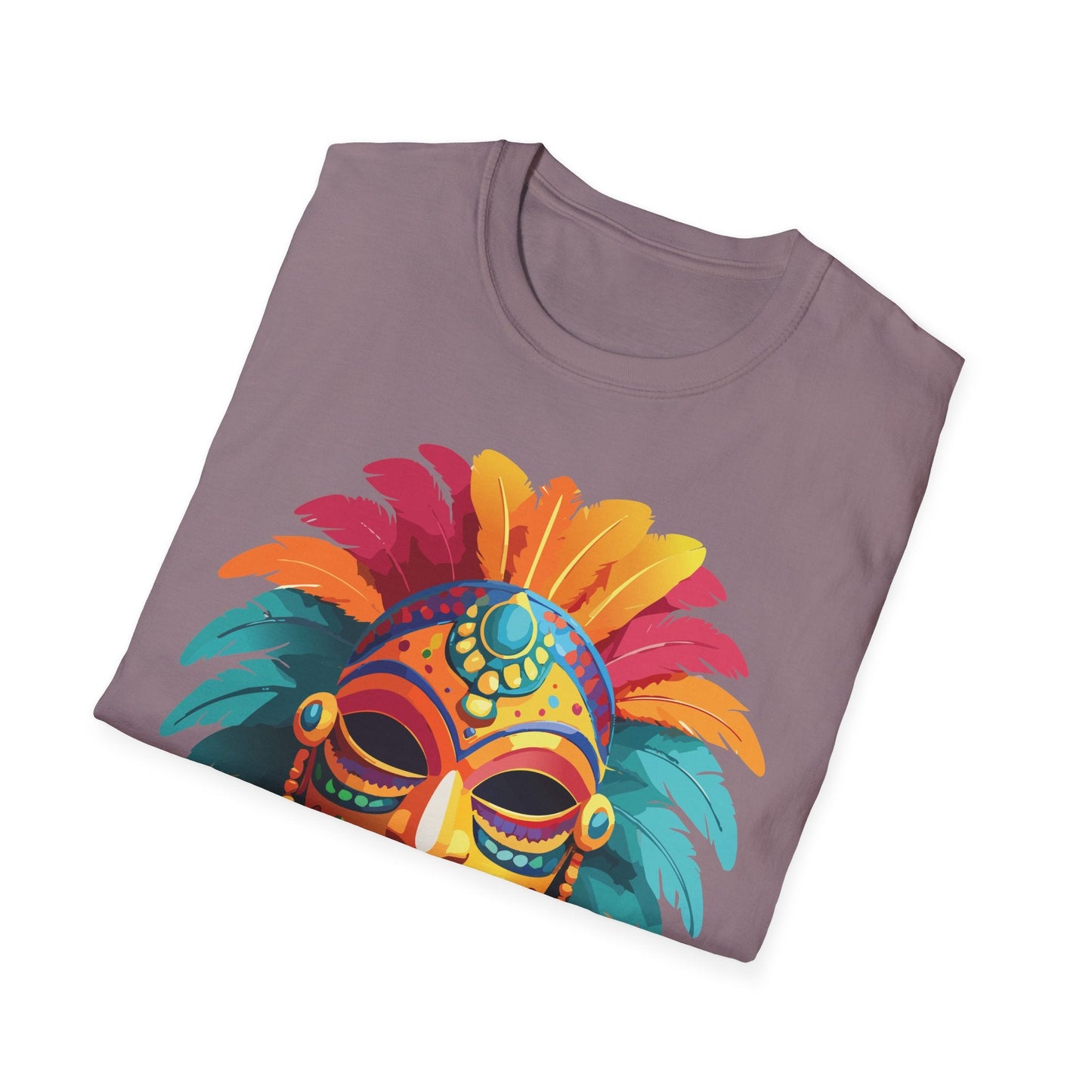 Mask Tee Shirt Unisex Softstyle Gildan 64000 100 Percent Ring Spun Cotton Masquerade Tee