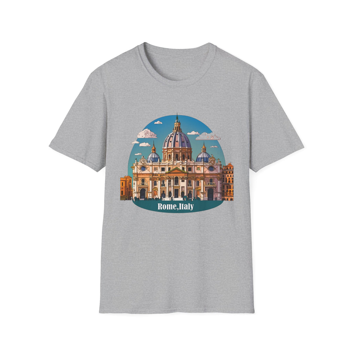 St. Peter's Basilica Illustration T-Shirt | Rome Italy Travel Tee