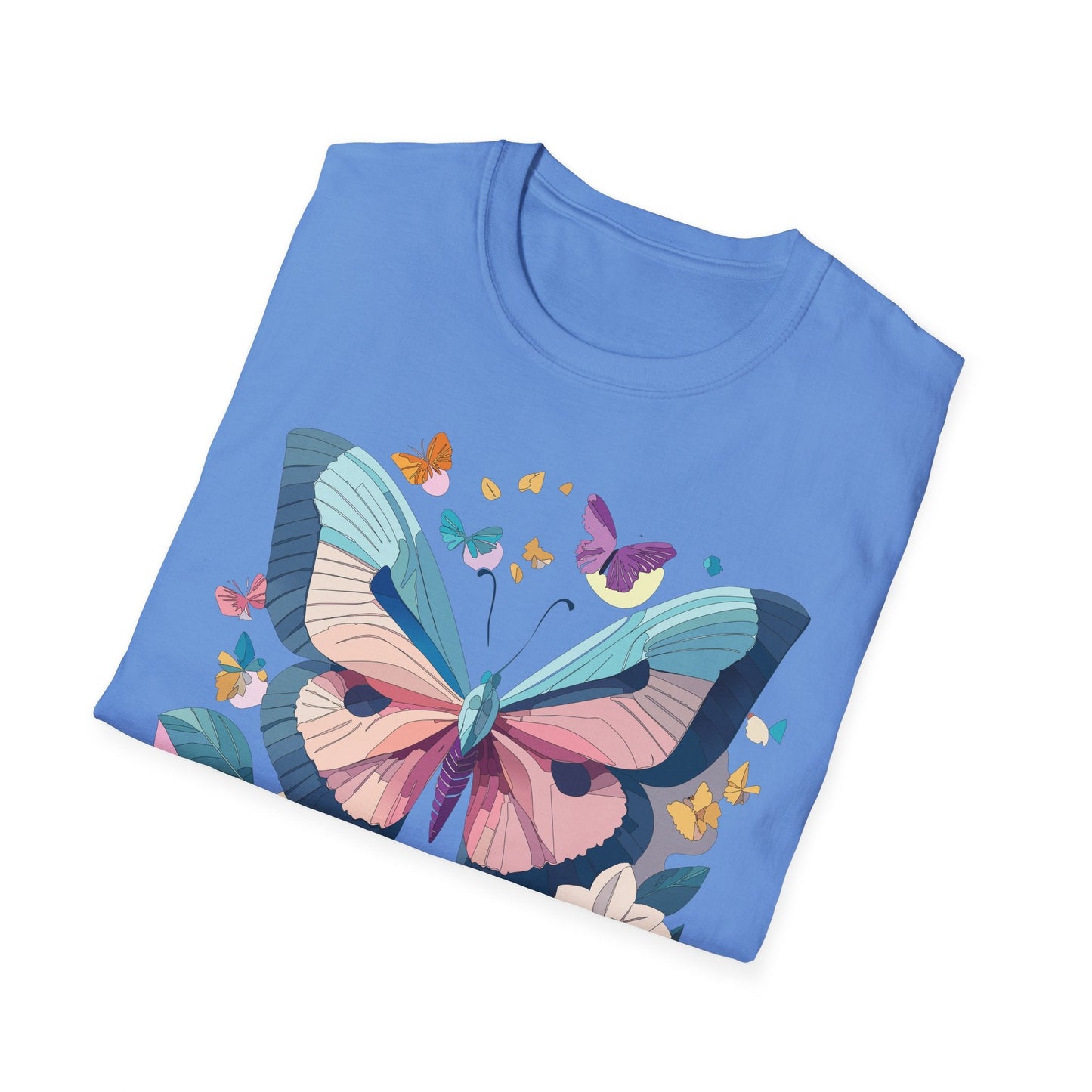 Butterfly Shirt Unisex T Shirt Softstyle Gildan 64000 Ring Spun Cotton Monarch Design