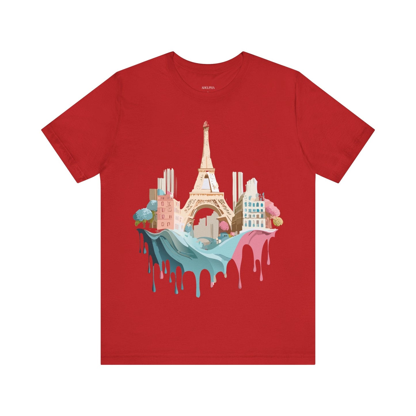 Paris Tourist Graphic Tee Unisex Jersey Short Sleeve Art Design By Vintage Inspired