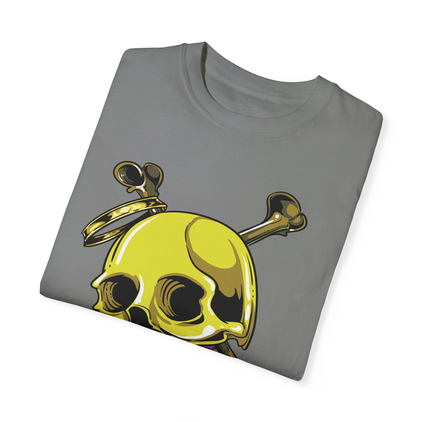 Unisex Cotton Tee Shirt with Skull