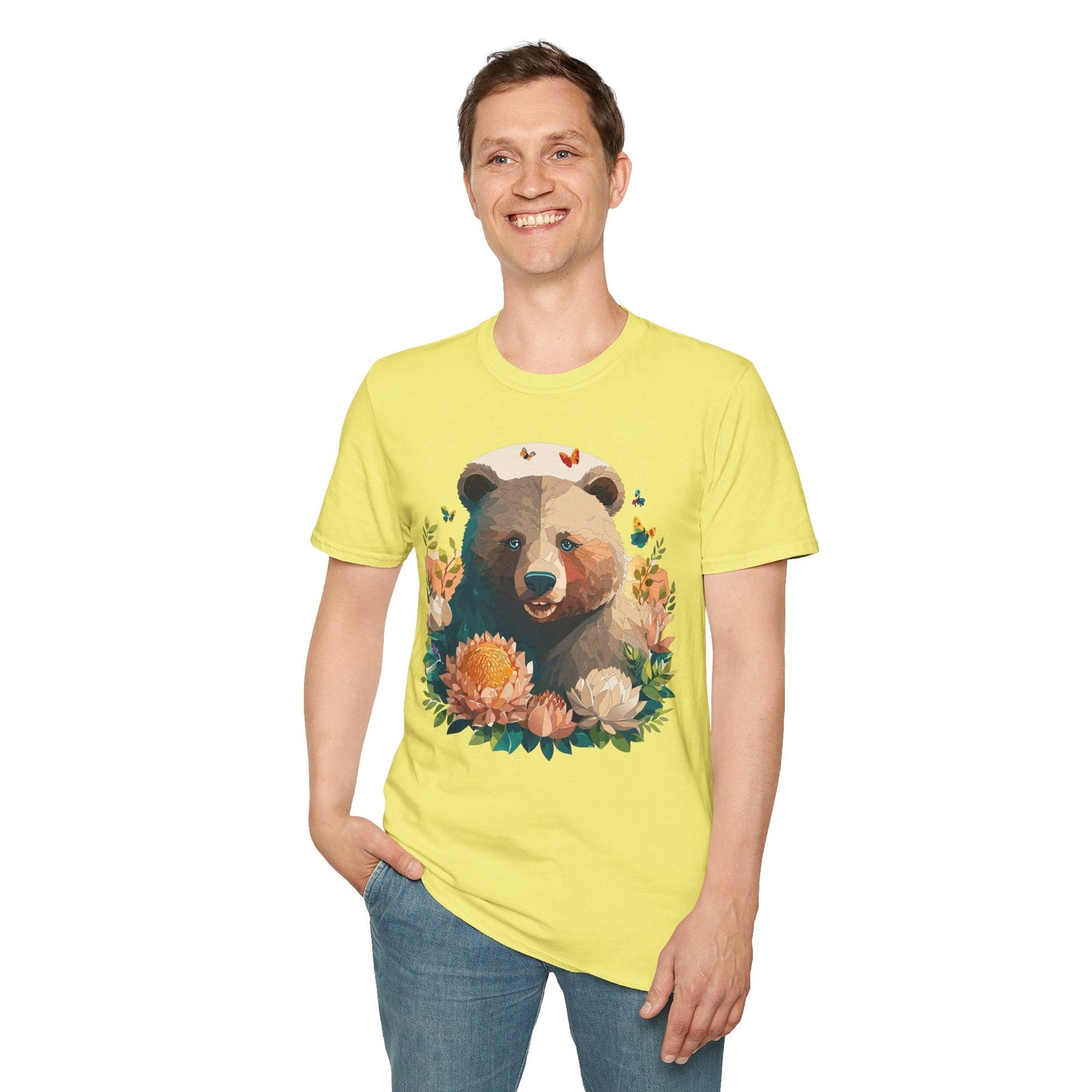 Bear T Shirt Unisex Teddy Bear Shirt Softstyle 100 Percent Ring Spun Cotton Tee Essentials