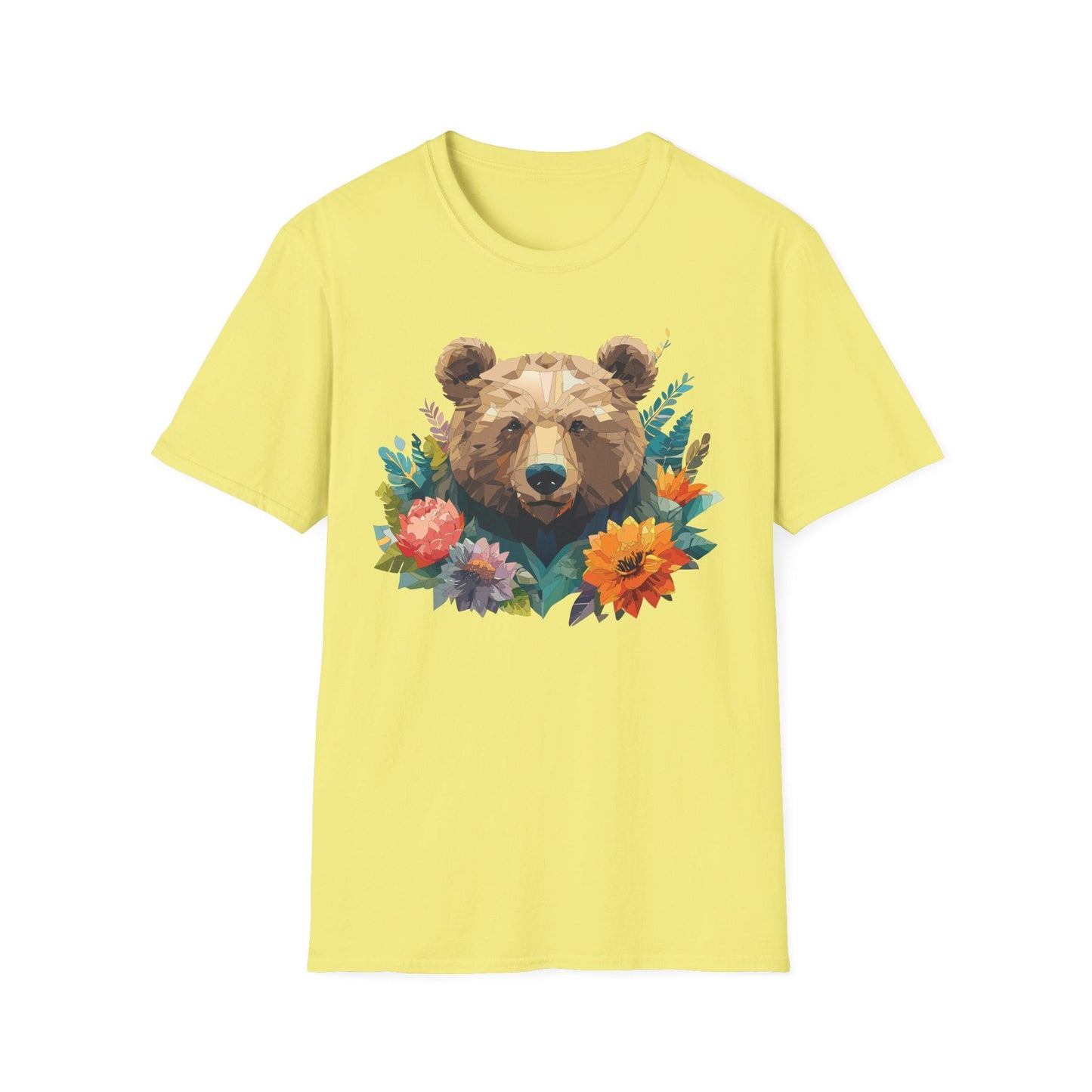 Bear T Shirt Unisex Softstyle Tee 100 Percent Ring Spun Cotton Gildan 64000 Comfortable