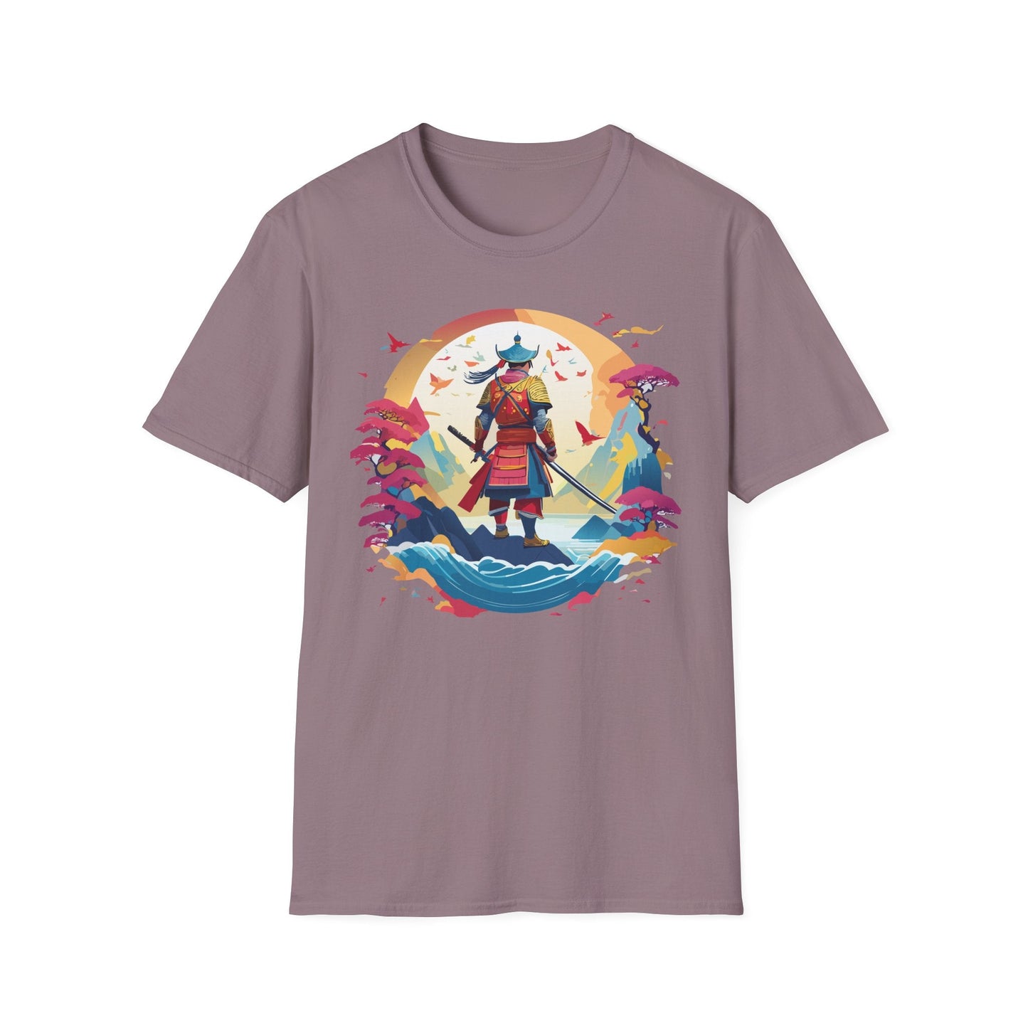 Samurai Shirt Unisex Tee Made With 100 Percent Ring Spun Cotton Soft Durable Comfort Gildan 64000