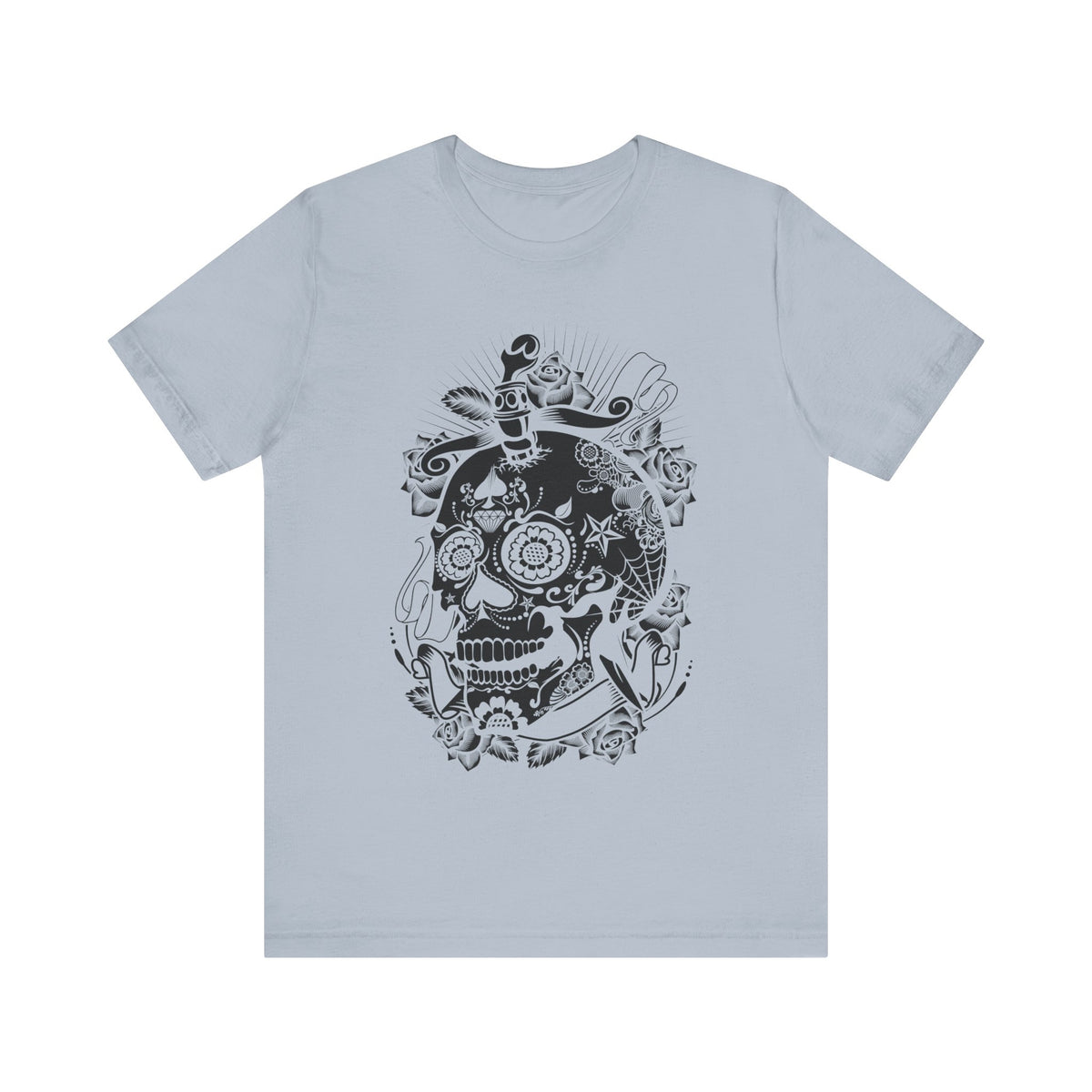 Camiseta unisex de algodón con calavera