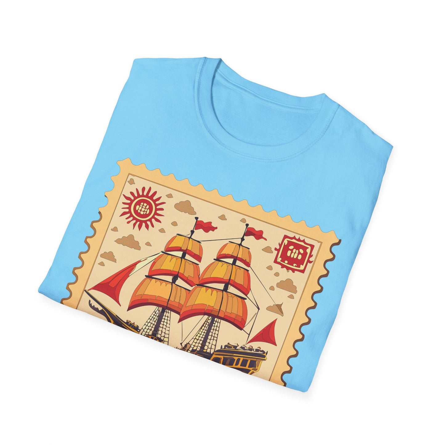 Ship T Shirts Frigate Vessel Tee Unisex Softstyle Gildan 64000 100 Percent Ring Spun Cotton