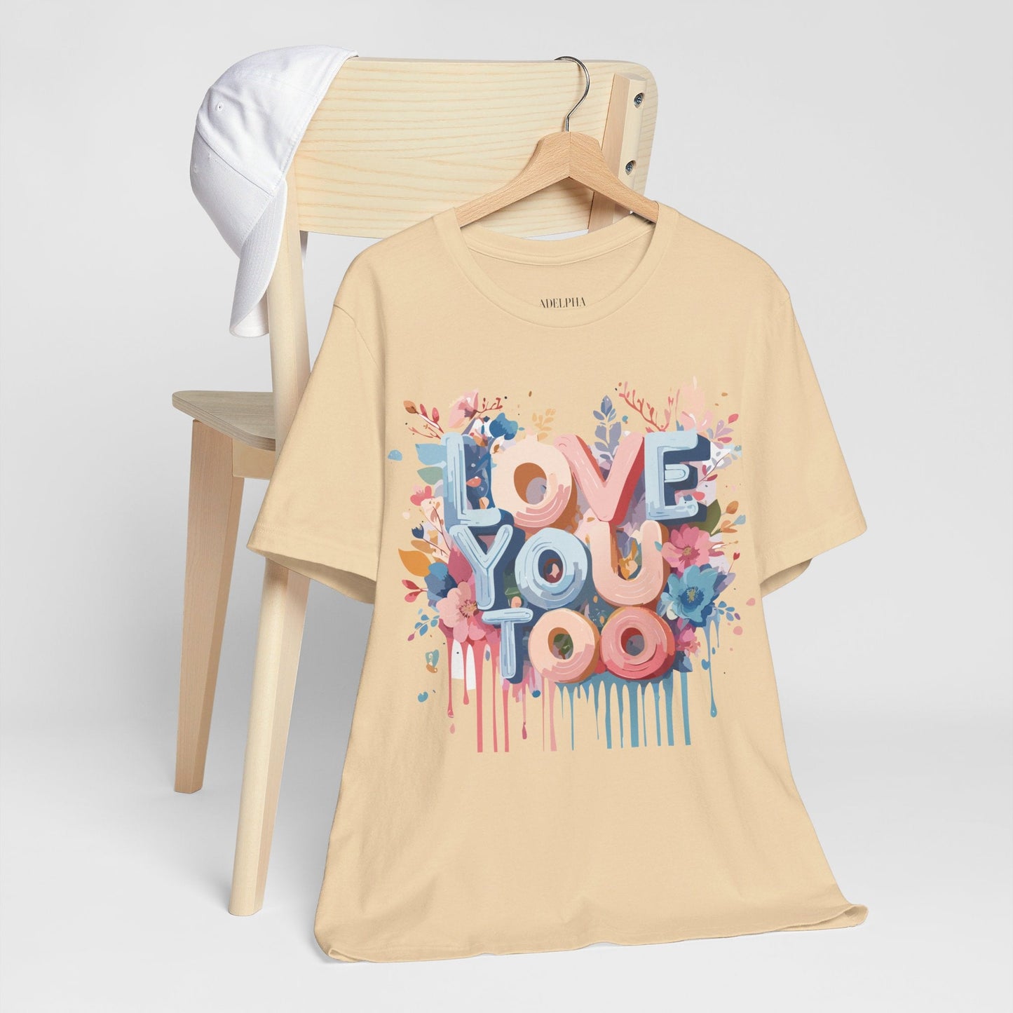 Valentine Day Graphic Unisex 100 Cotton Vintage Artwork with Love and Flower Design Tee 41