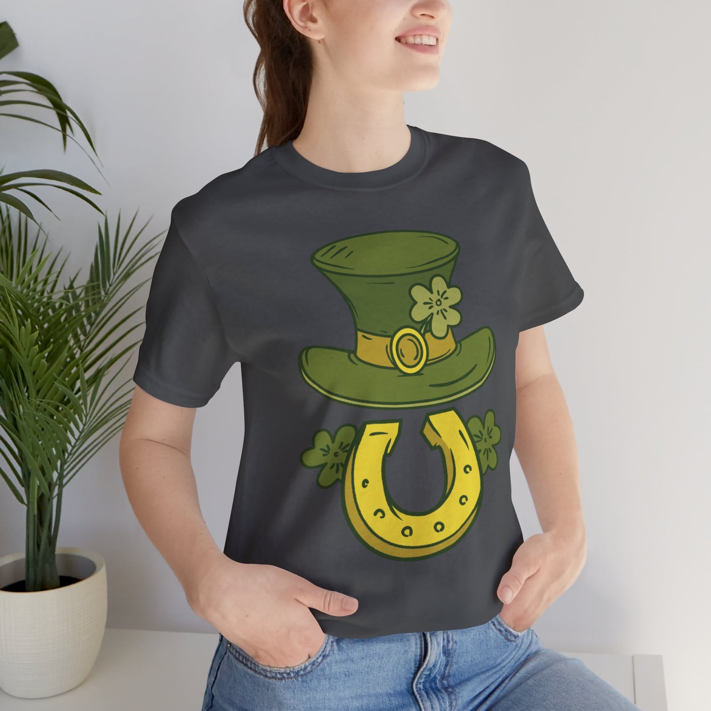 Unisex Cotton Tee Shirt with Lucky Prints