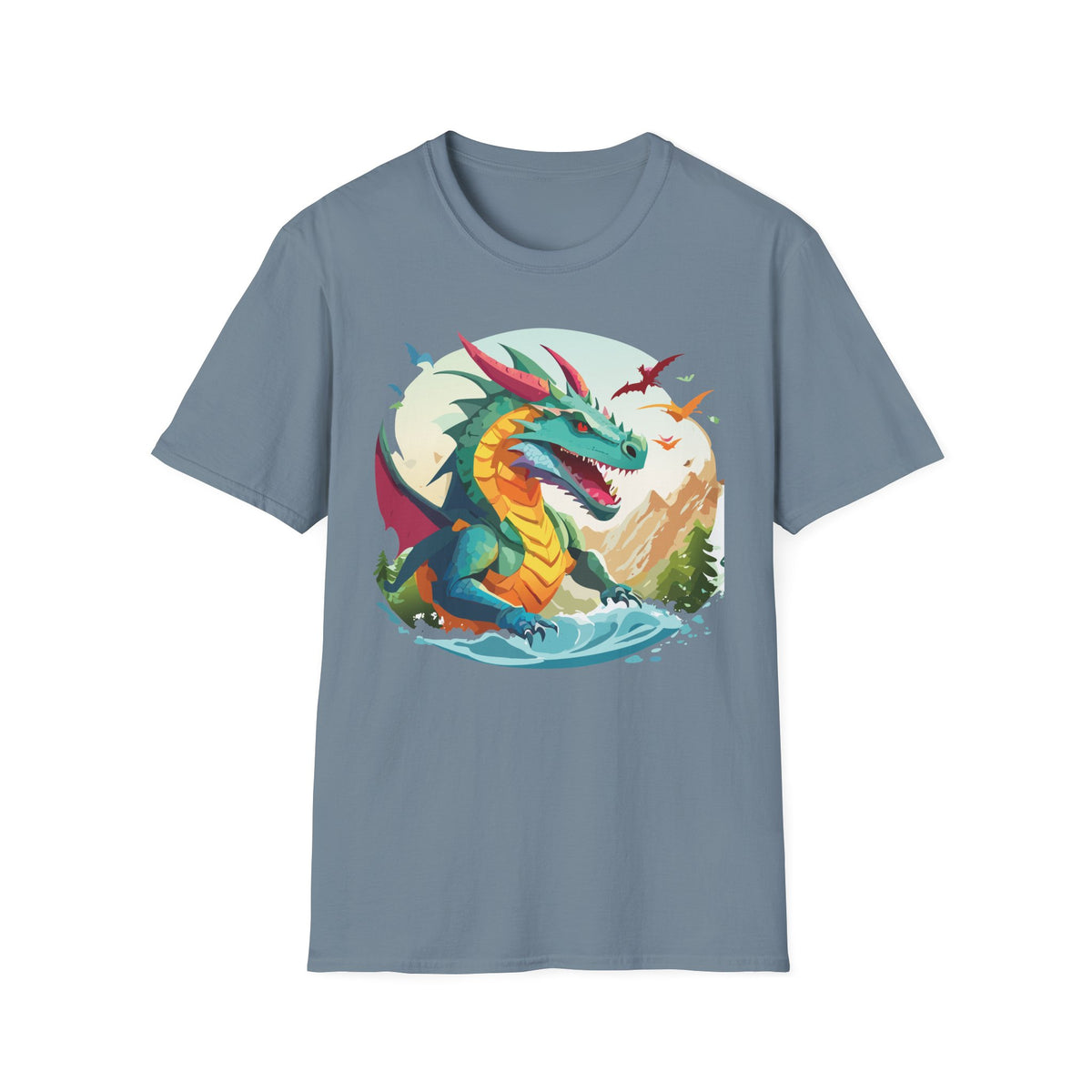 Dragon Graphic Tee Gildan Unisex 100 Cotton Tee Shirt with Animals m14