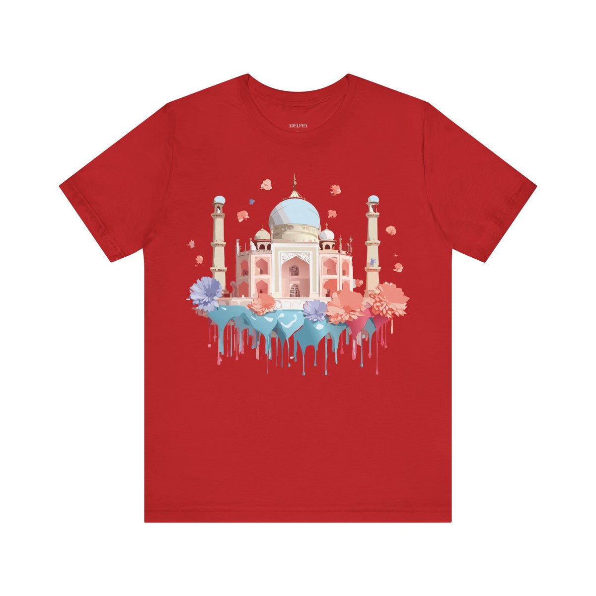Graphic Unisex Cotton Bella+Canvas Tee Shirt with Taj Mahal