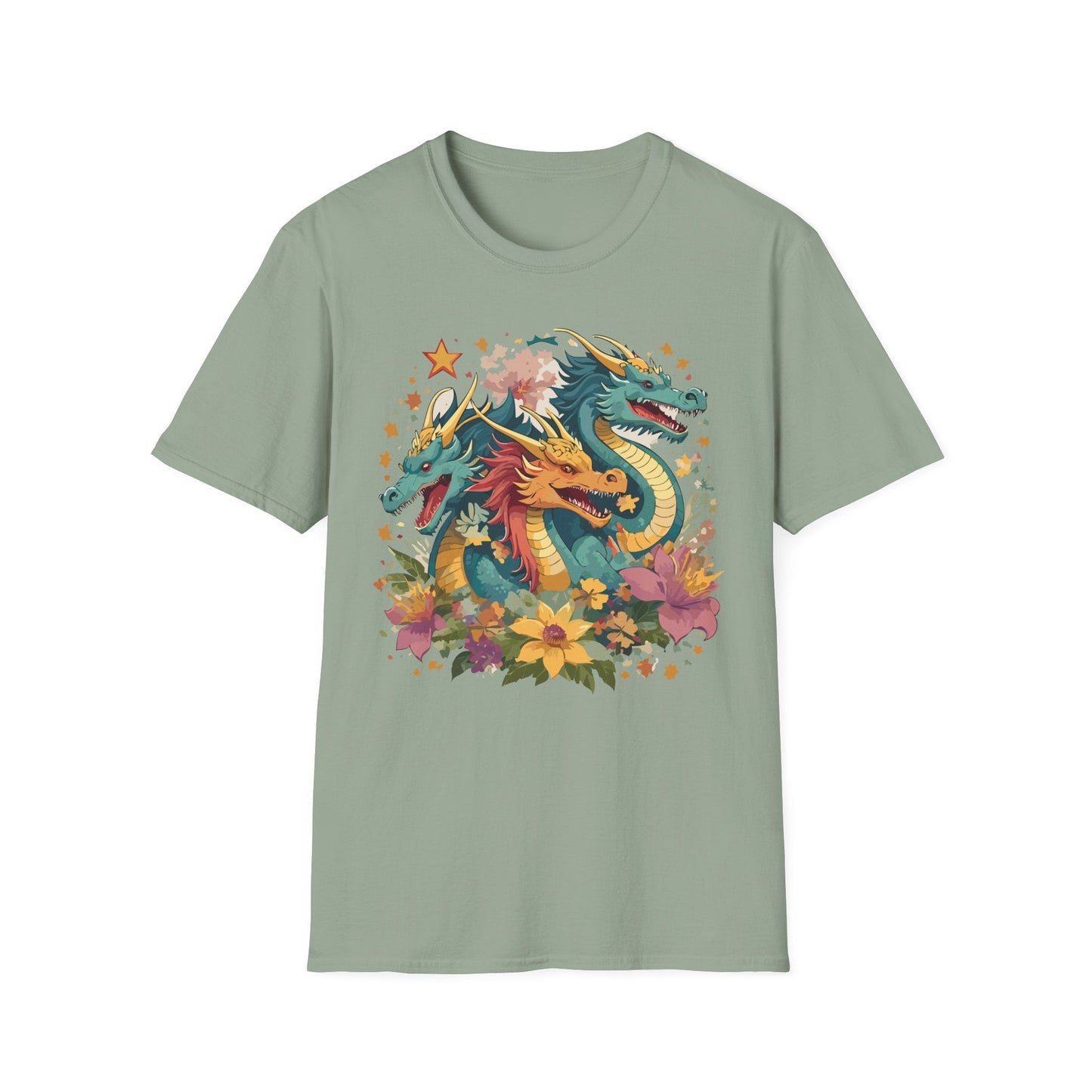 Dragon Graphic Unisex 100 Cotton Tee with Animal Artwork Design 8