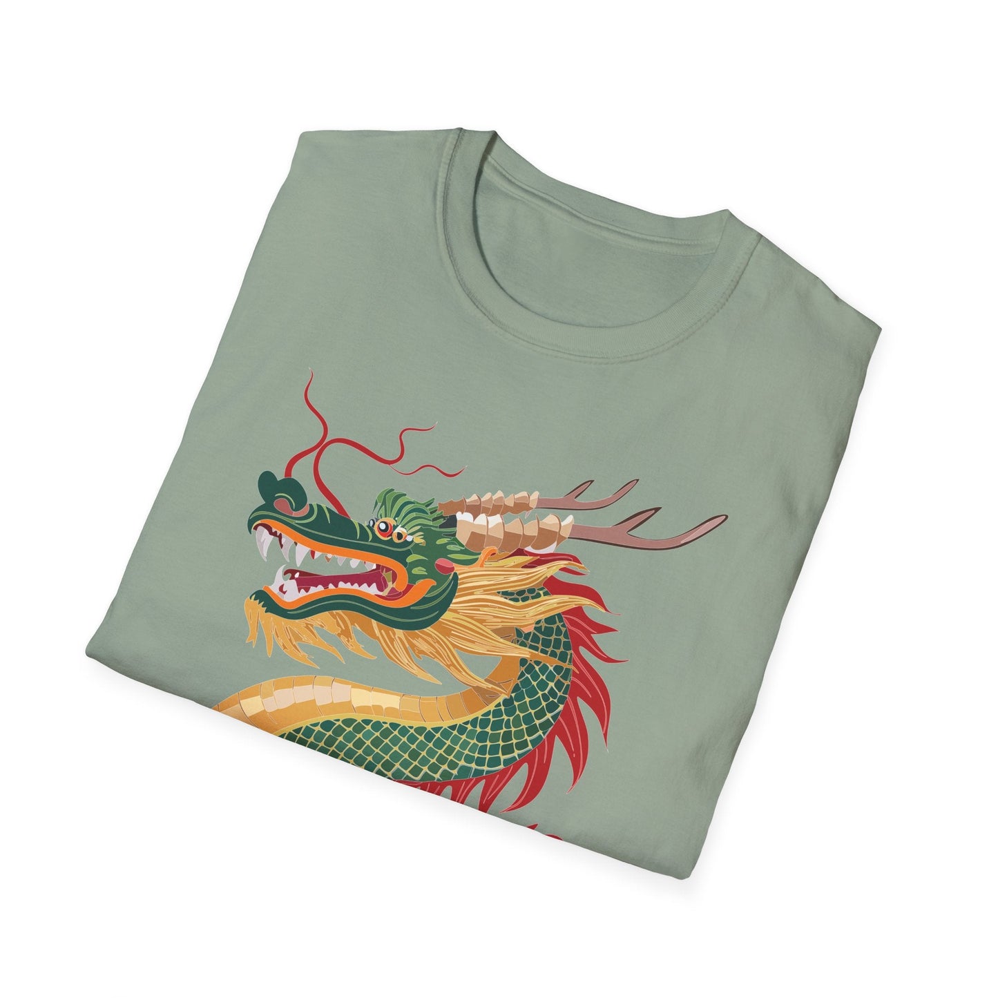 Dragon Graphic Unisex Cotton Softstyle Art Design Tee With Animals 9