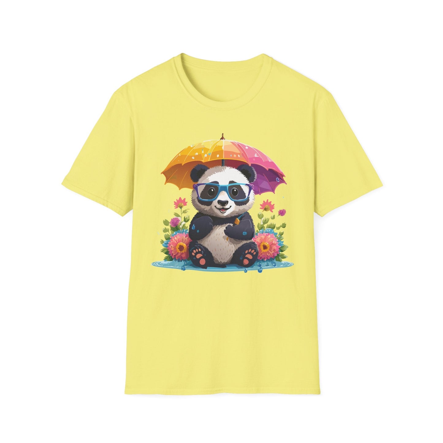 Unisex Panda Shirt Softstyle Tee 100 Percent Ring Spun Cotton Comfortable Animal Tee