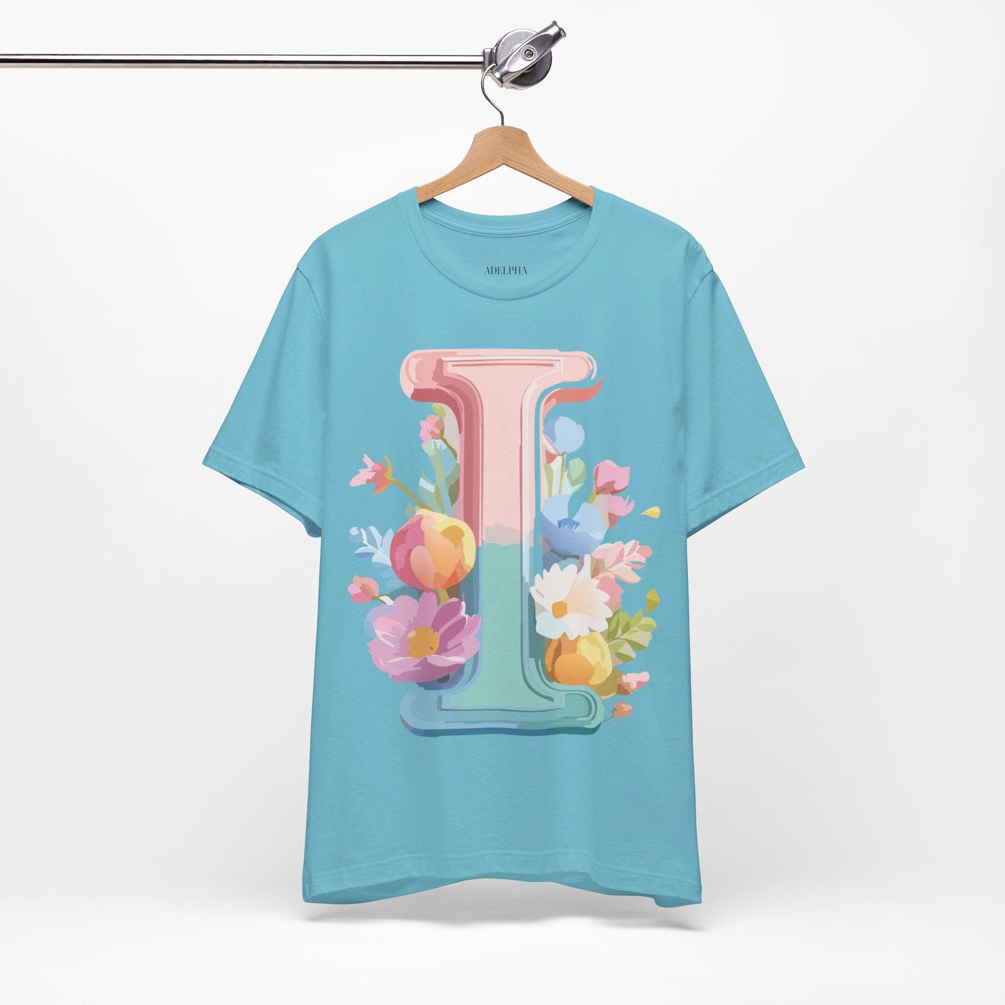 Letter I Shirt Unisex Graphic Tee Adelpha Premium Soft Cotton Vintage Inspired Artwork