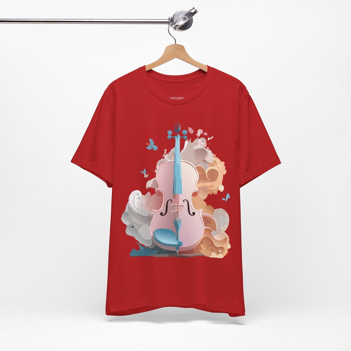 Music Graphic Unisex 100 Cotton Vintage Art with Musical Elements Tee 11