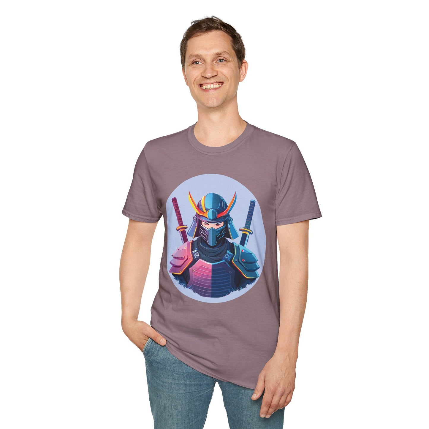Samurai T Shirt Unisex Softstyle Gildan 64000 Breathable Cotton Tee For Everyday Wear