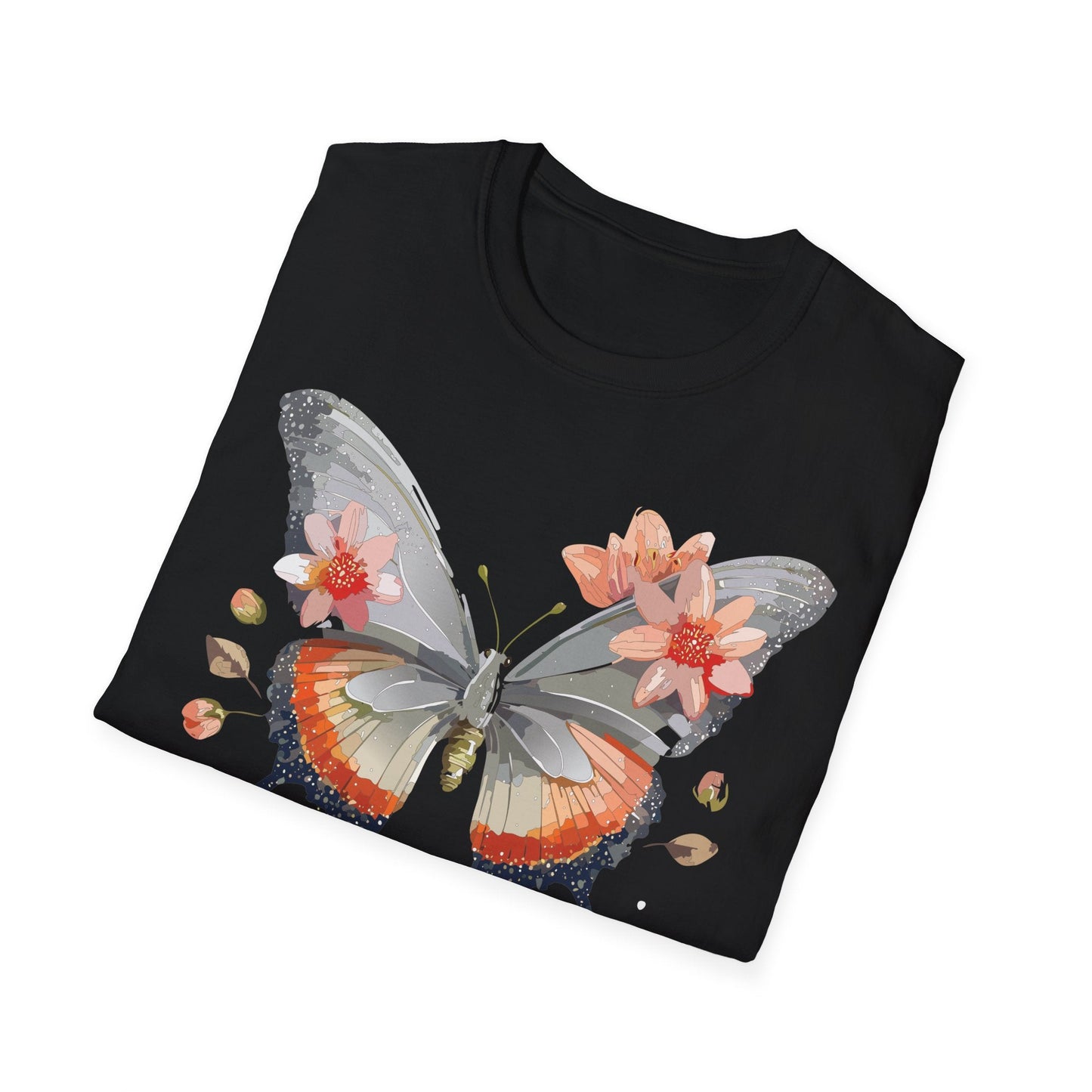 Monarch Butterfly T Shirt Unisex Softstyle Gildan 64000 100 Percent Ring Spun Cotton Tee