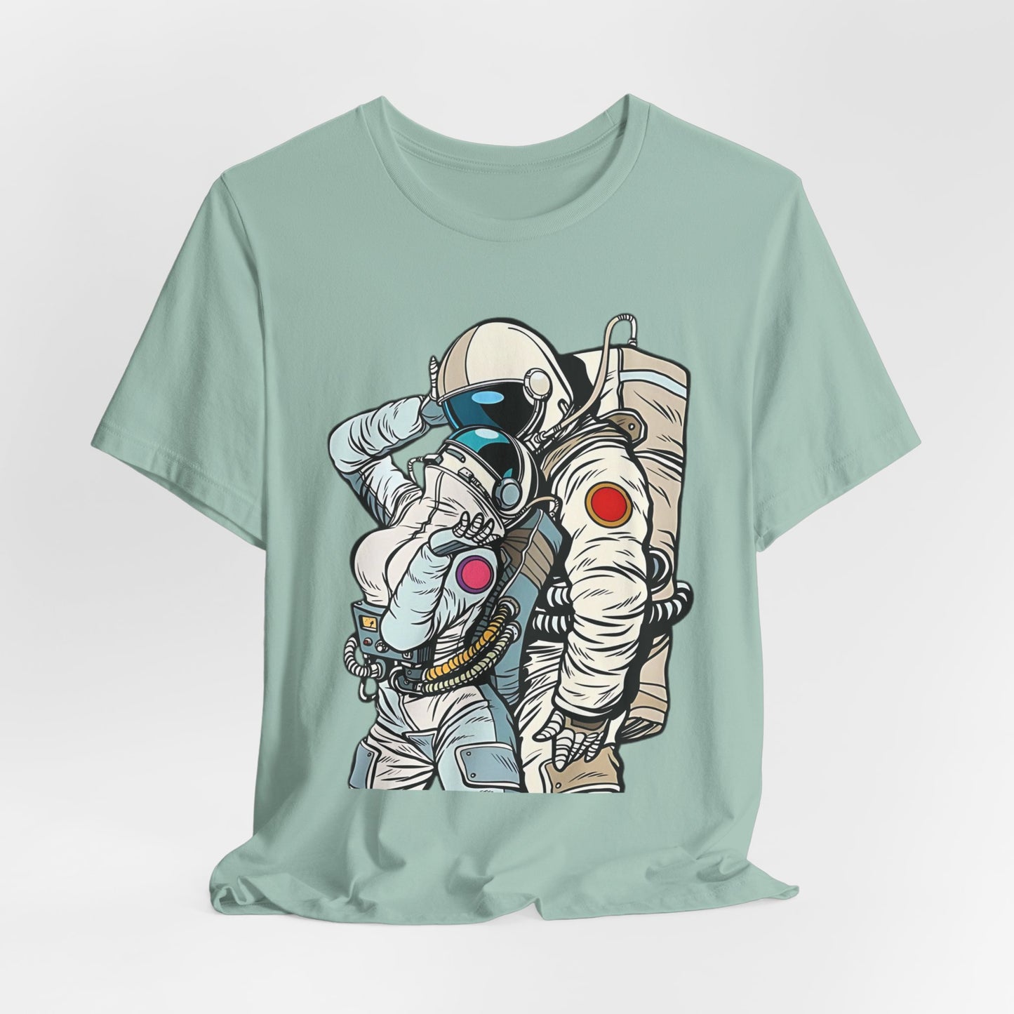 Unisex Astronaut T-shirt, Space Lovers Tee, Cosmic Top, Astronaut Graphic Tee, Cosmos Graphic T-Shirt, Love Shirt Art T-Shirt