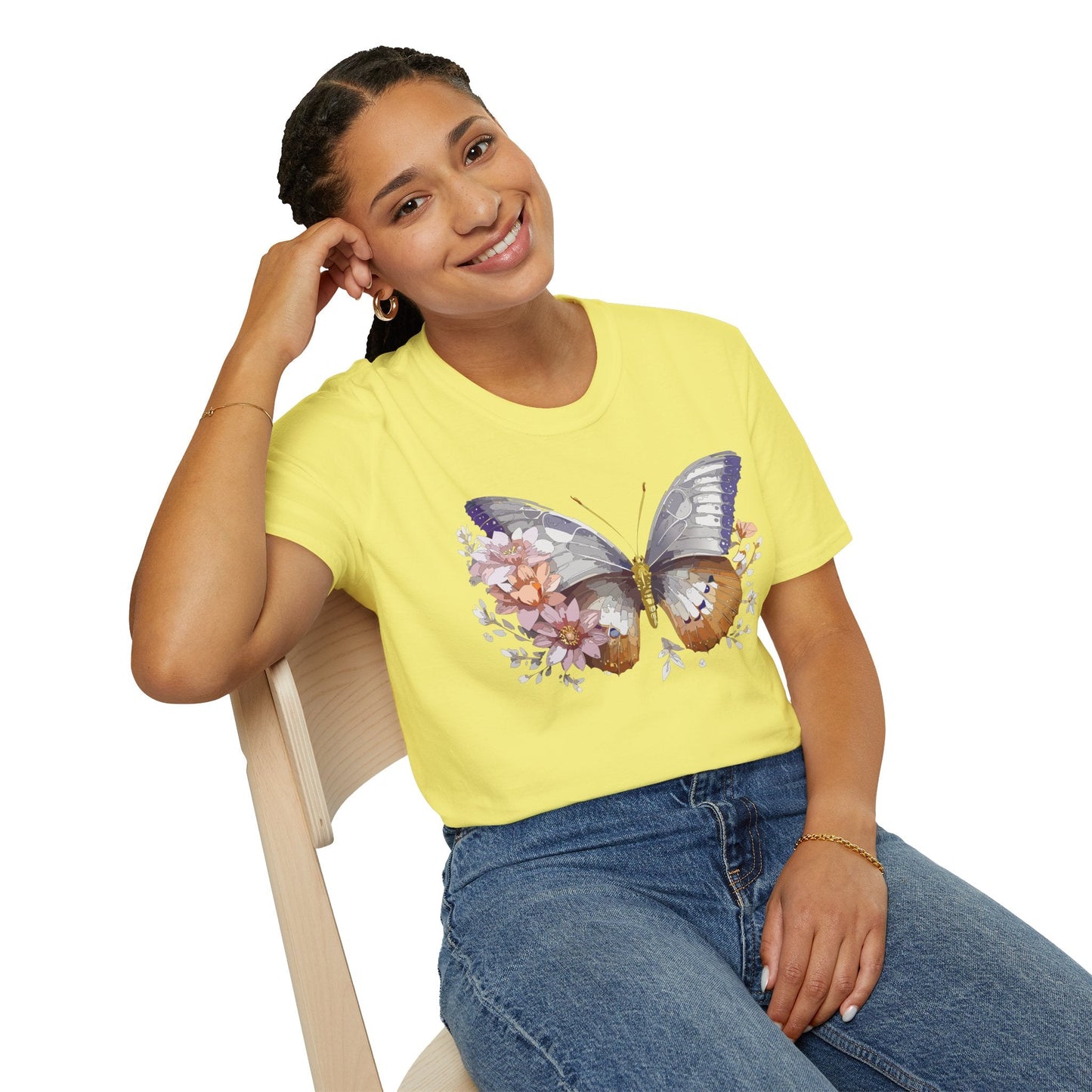 Butterfly Shirt Unisex T Shirt 100 Percent Ring Spun Cotton Gildan Softstyle Tee