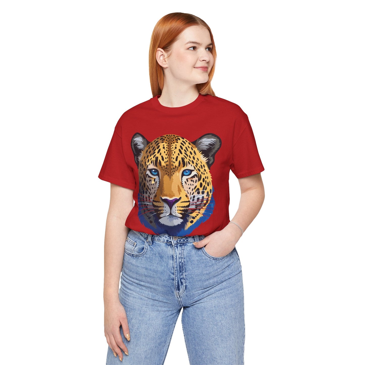 Unisex Animal Graphic Tee Shirt With Wildlife Art Design For Everyday Comfort Short Sleeve