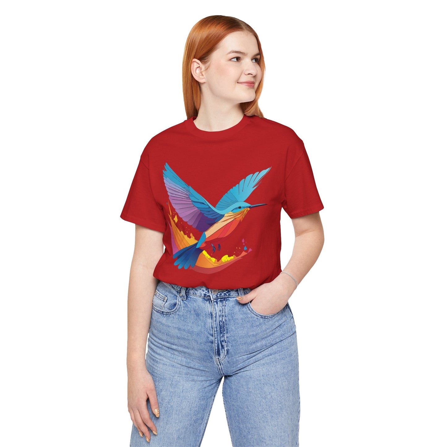 Unisex Animal Shirt Art Design Tee With Wild Animals Print Soft Comfortable Short Sleeve Tee