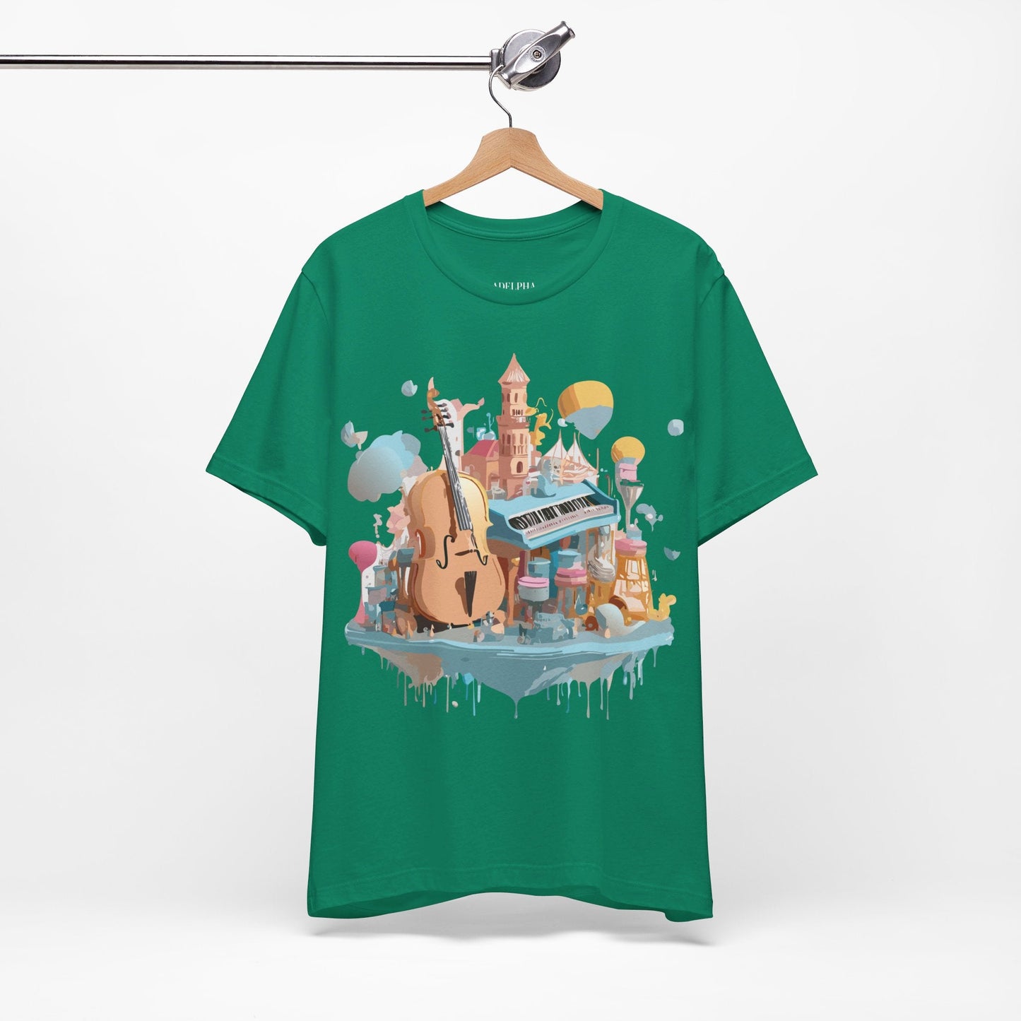 Music Graphic Tee Unisex Vintage Art Design By Adelpha Premium Short Sleeve T Shirt