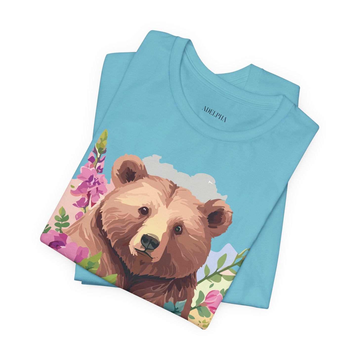 Bear Graphic Unisex 100 Cotton Short Sleeve Art Design Vintage T-Shirt 1