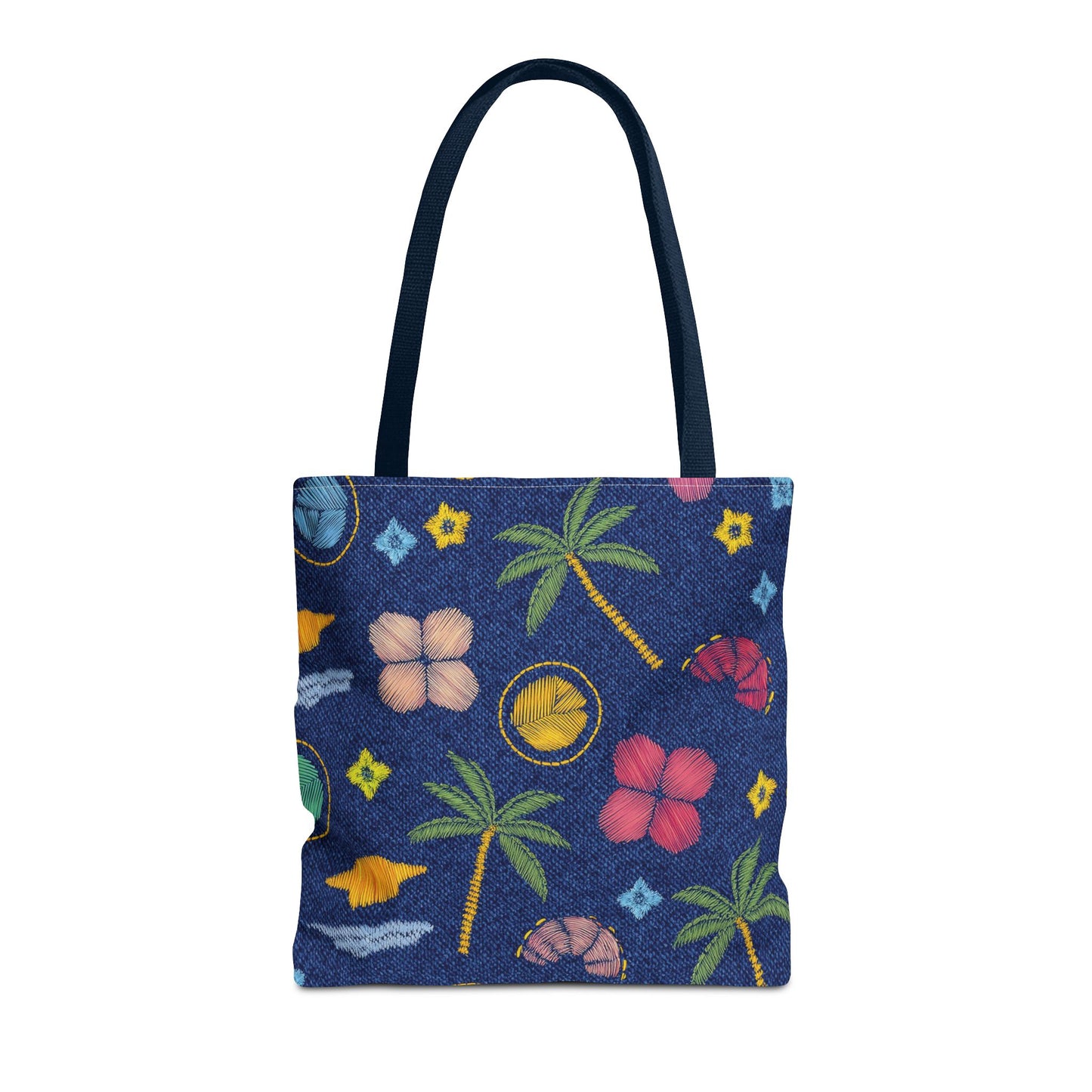 Denim Fabric Imitation Print Unisex Canvas Bag Poly Spun 3 Sizes Tote Bag 182-7
