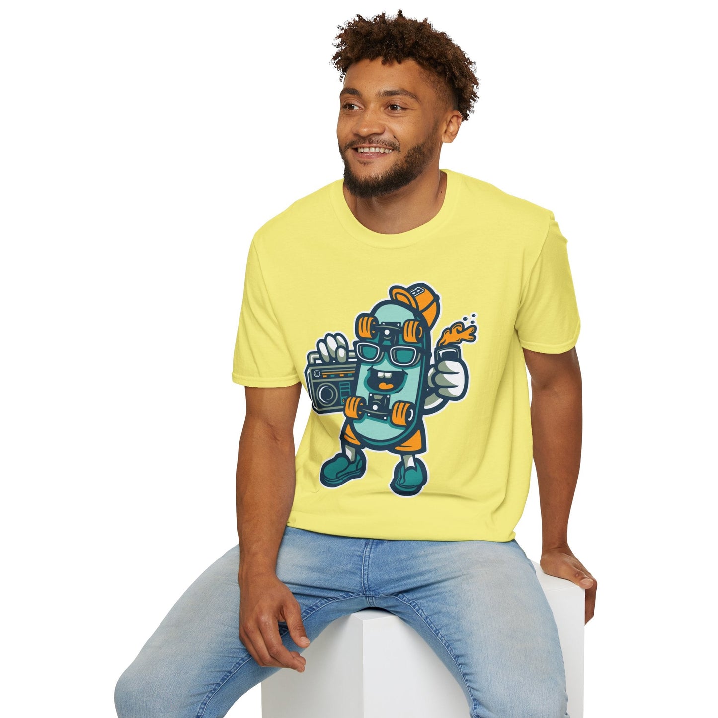 Cartoon Animation T Shirt Unisex Funny Tee Gildan Softstyle 64000 Ring Spun Cotton