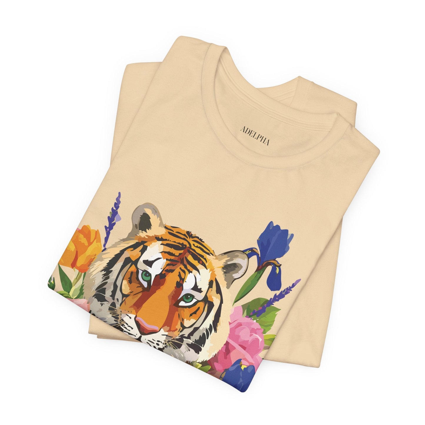 Tiger Graphic Unisex 100 Cotton Vintage Art with Animal Tee 8