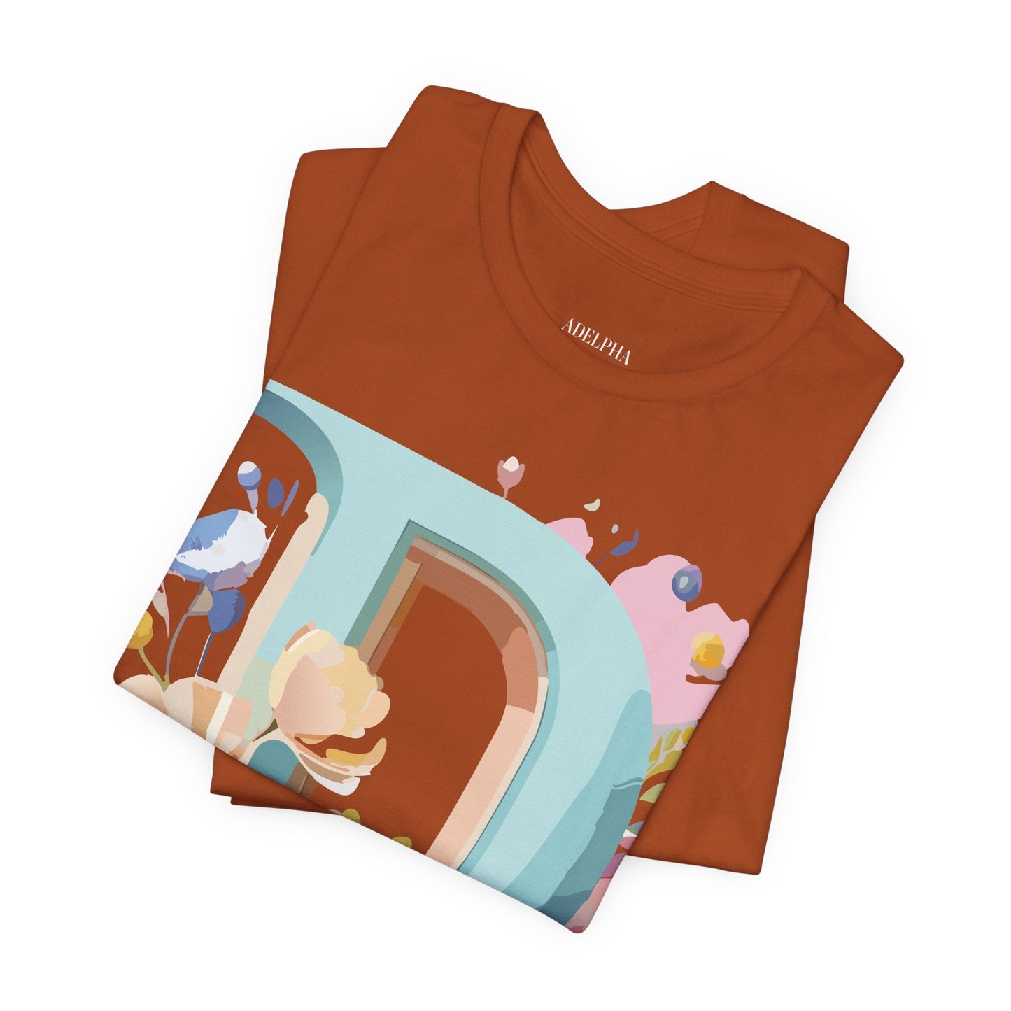 Adelpha Vintage Letter D Shirt Unisex Graphic Tee for Everyday Comfort and Style