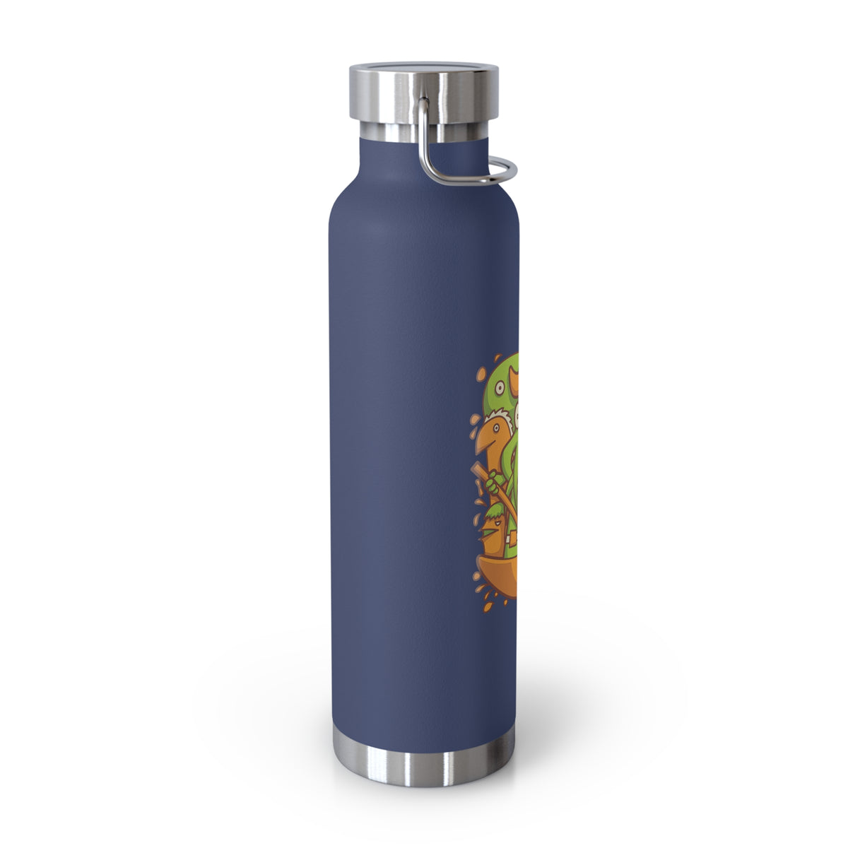 22oz Copper Insulated Water Bottle with Cartoon Design - CV76