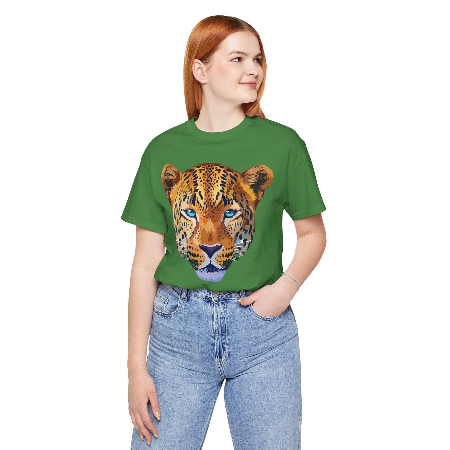 Unisex Animal Print Tee Shirt With Art Design Wild Animals Graphic Tee For Everyday Wear
