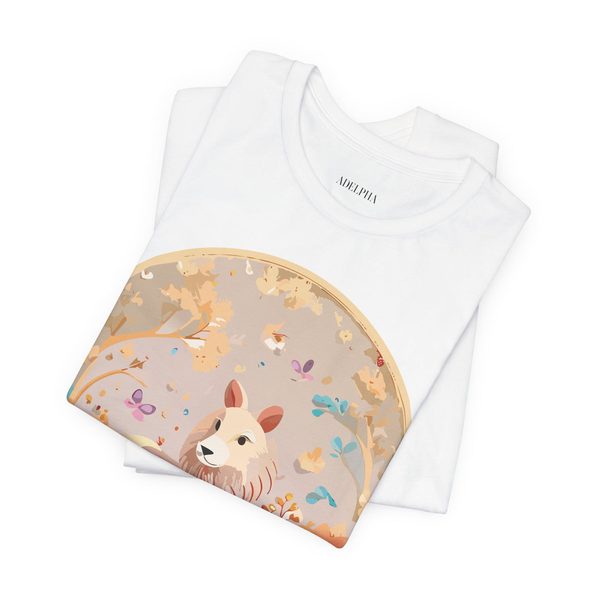 Medallion Graphic Unisex Cotton Bella+Canvas Tee with Art Design d59
