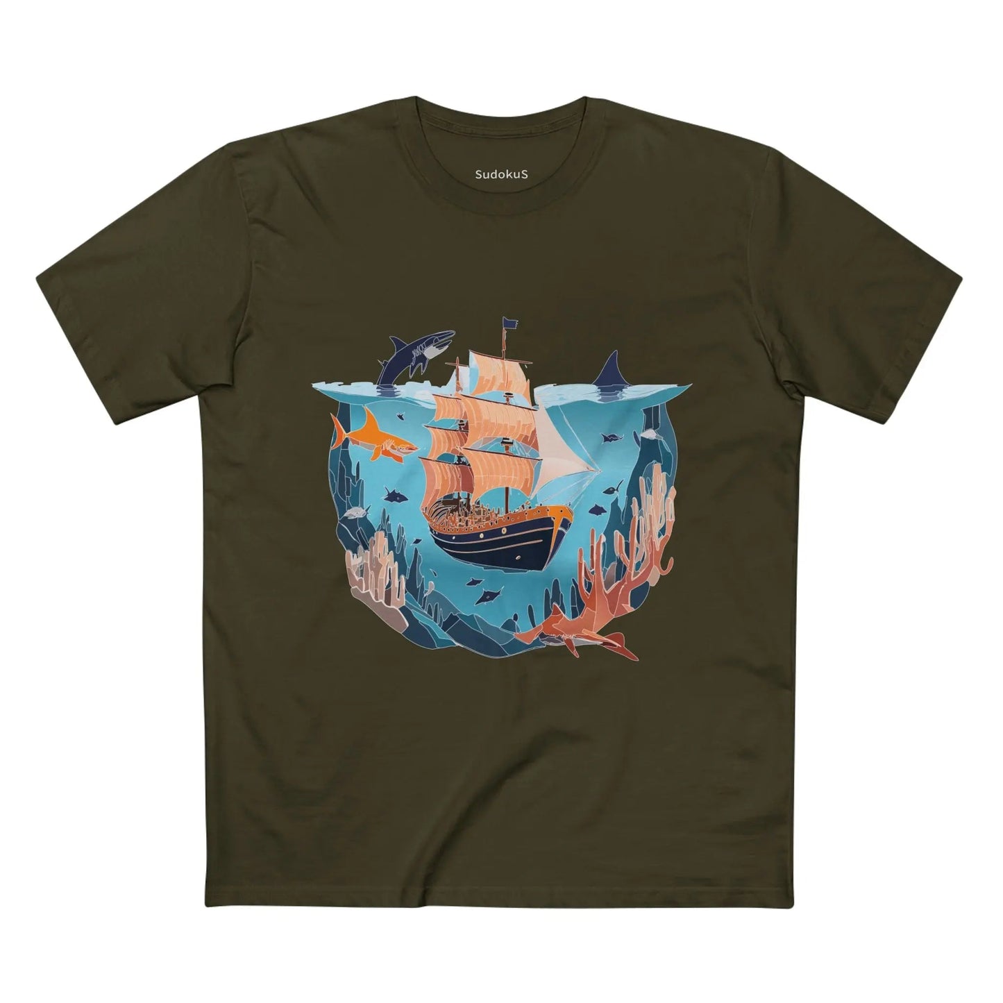 Ocean Coast Graphic Unisex 100 Cotton Staple Tee 28