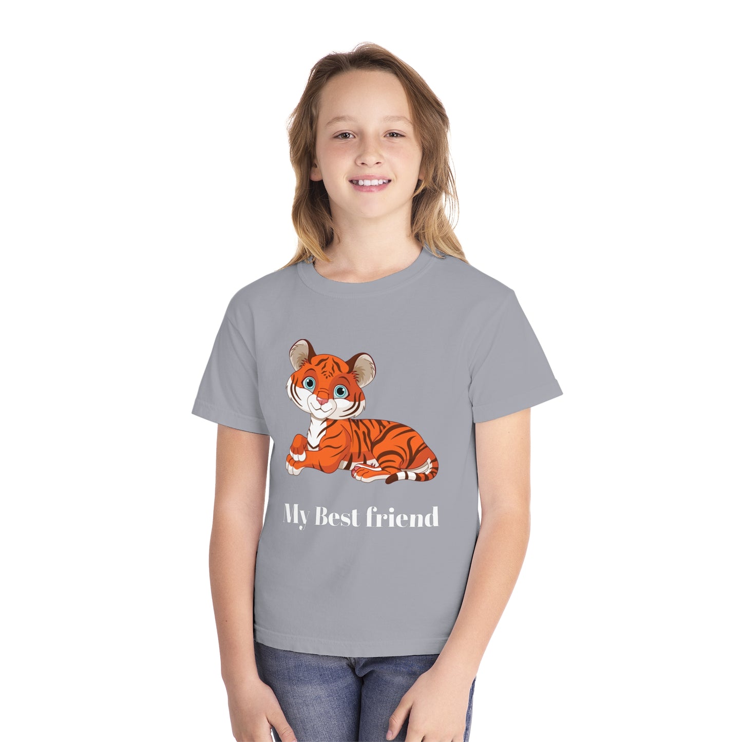 Camiseta juvenil con tigre bebé