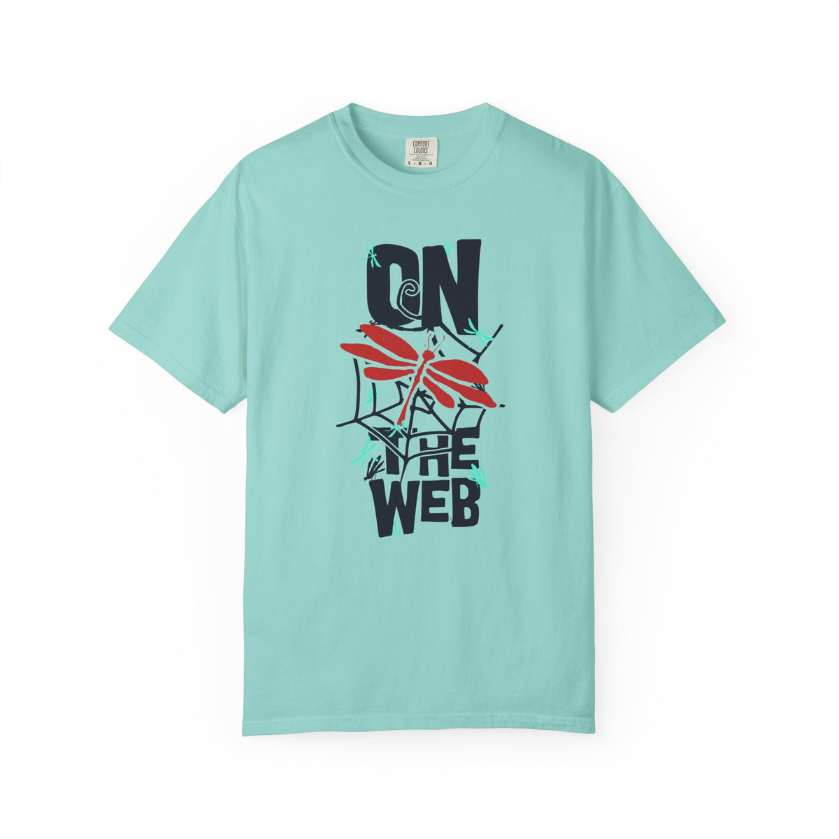 On the Web Spider Graphic Unisex Comfort Colors Garment-Dyed Heavyweight 100 Cotton Art Design T-Shirt w4