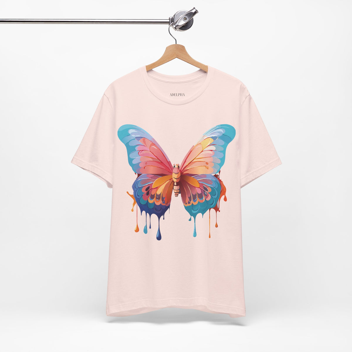 Butterfly Graphic Unisex Cotton Bella+Canvas Tee with Art Design n11
