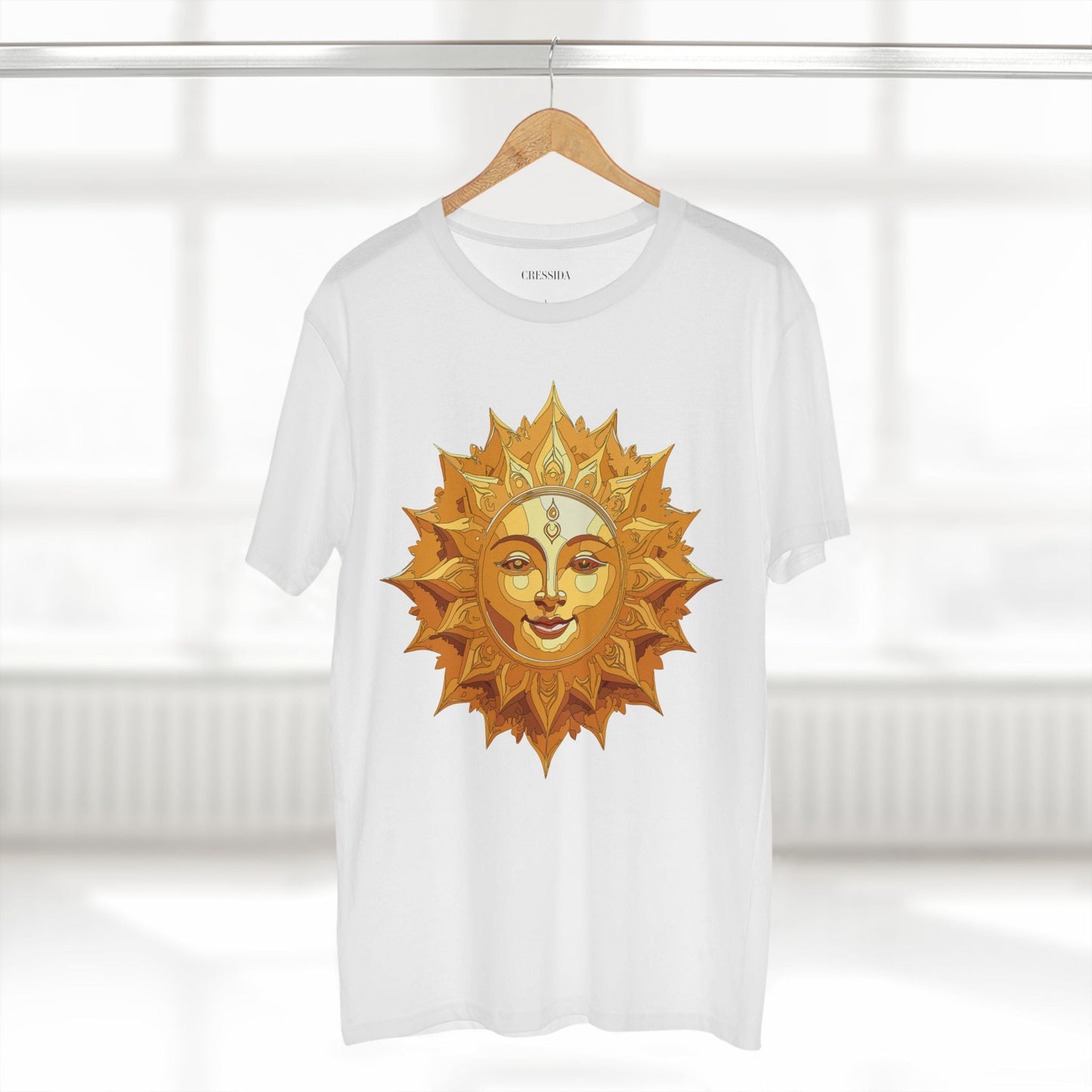 Gold Sun Graphic Unisex 100 Cotton T-Shirt with Golden Art Design 21