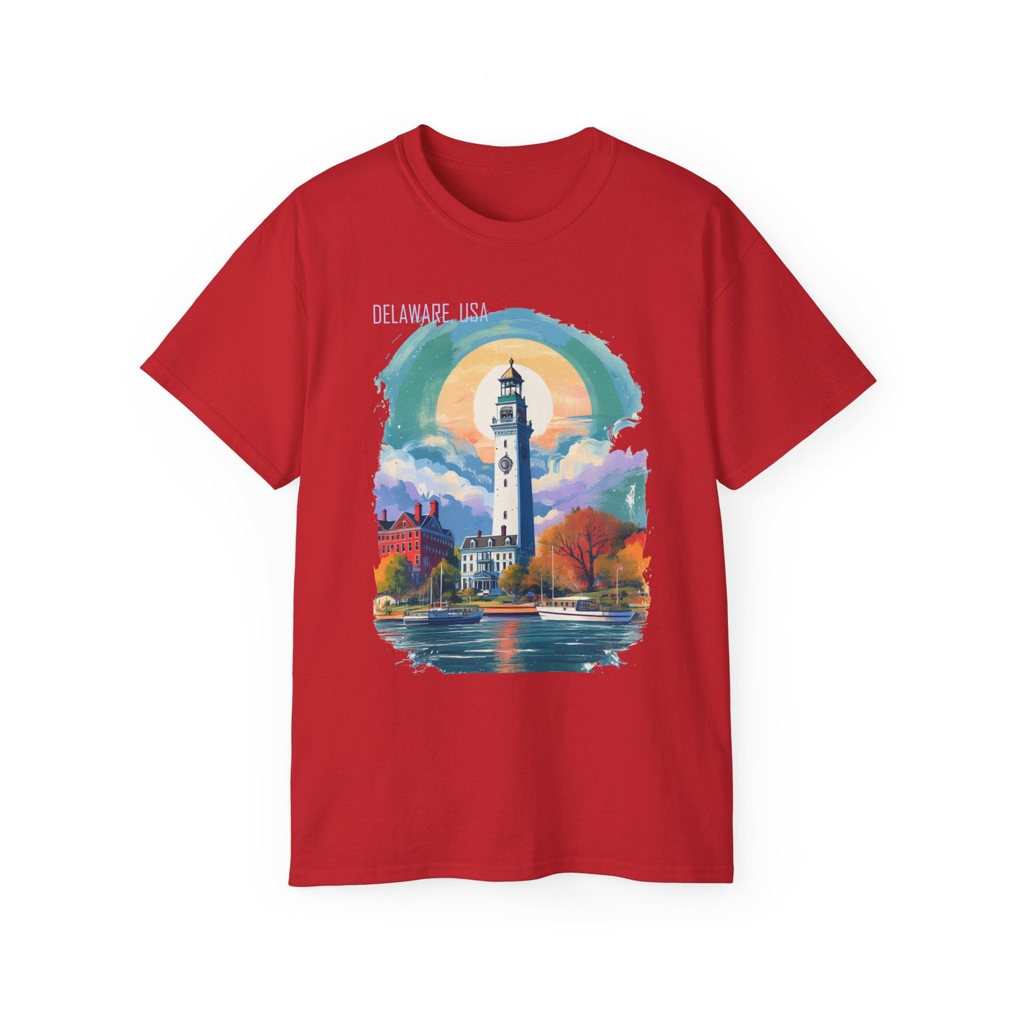 Delaware Graphic Unisex Cotton T‑Shirt 1