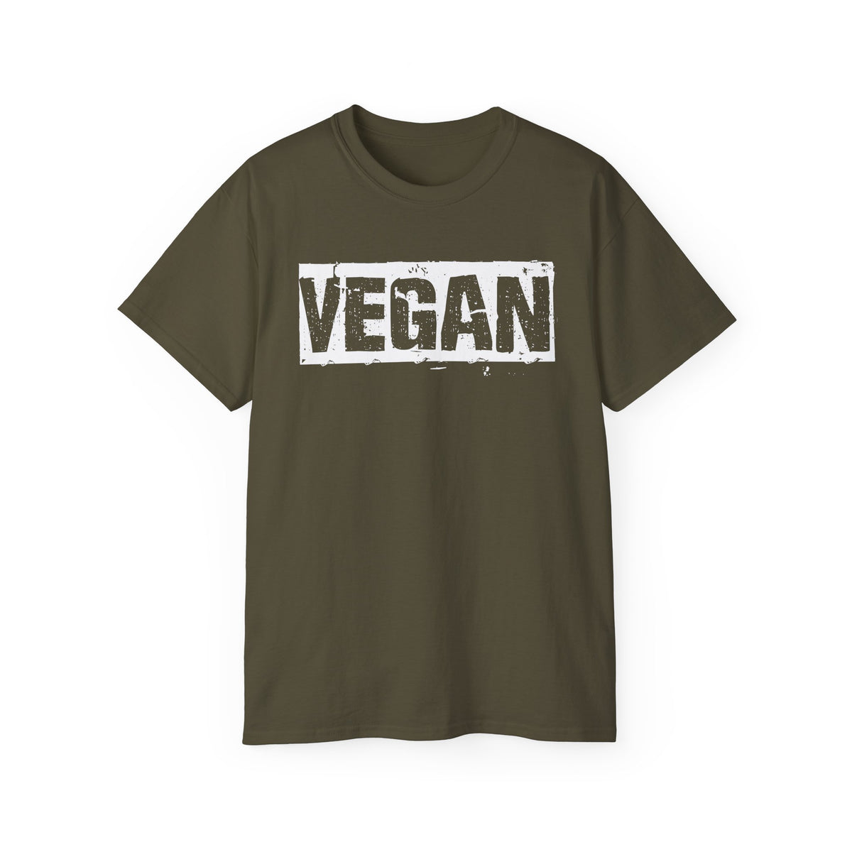 Vegan Block Stamp Tee | Bold Text Graphic T-Shirt
