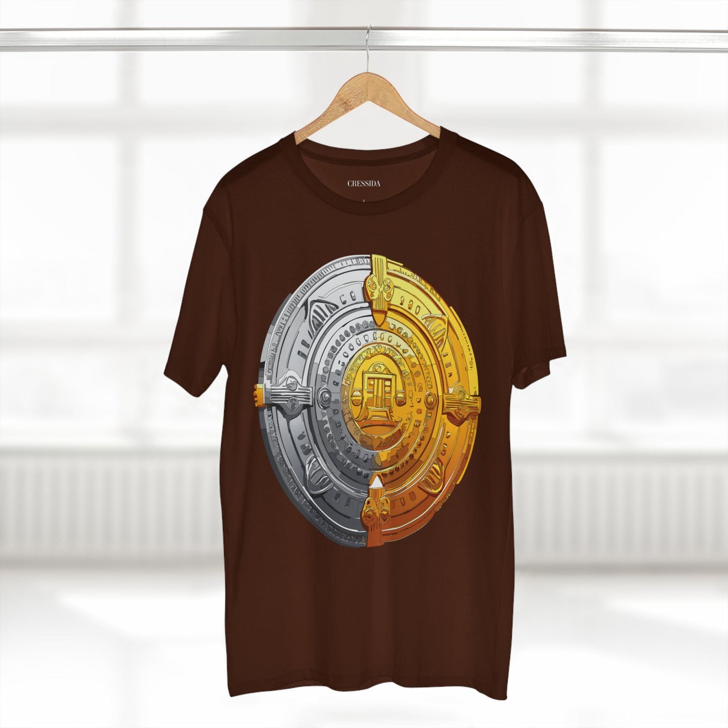 Antique Gold Coin Graphic Design T-Shirt Unisex 100 Cotton With Golden Print Artwork Tee 15